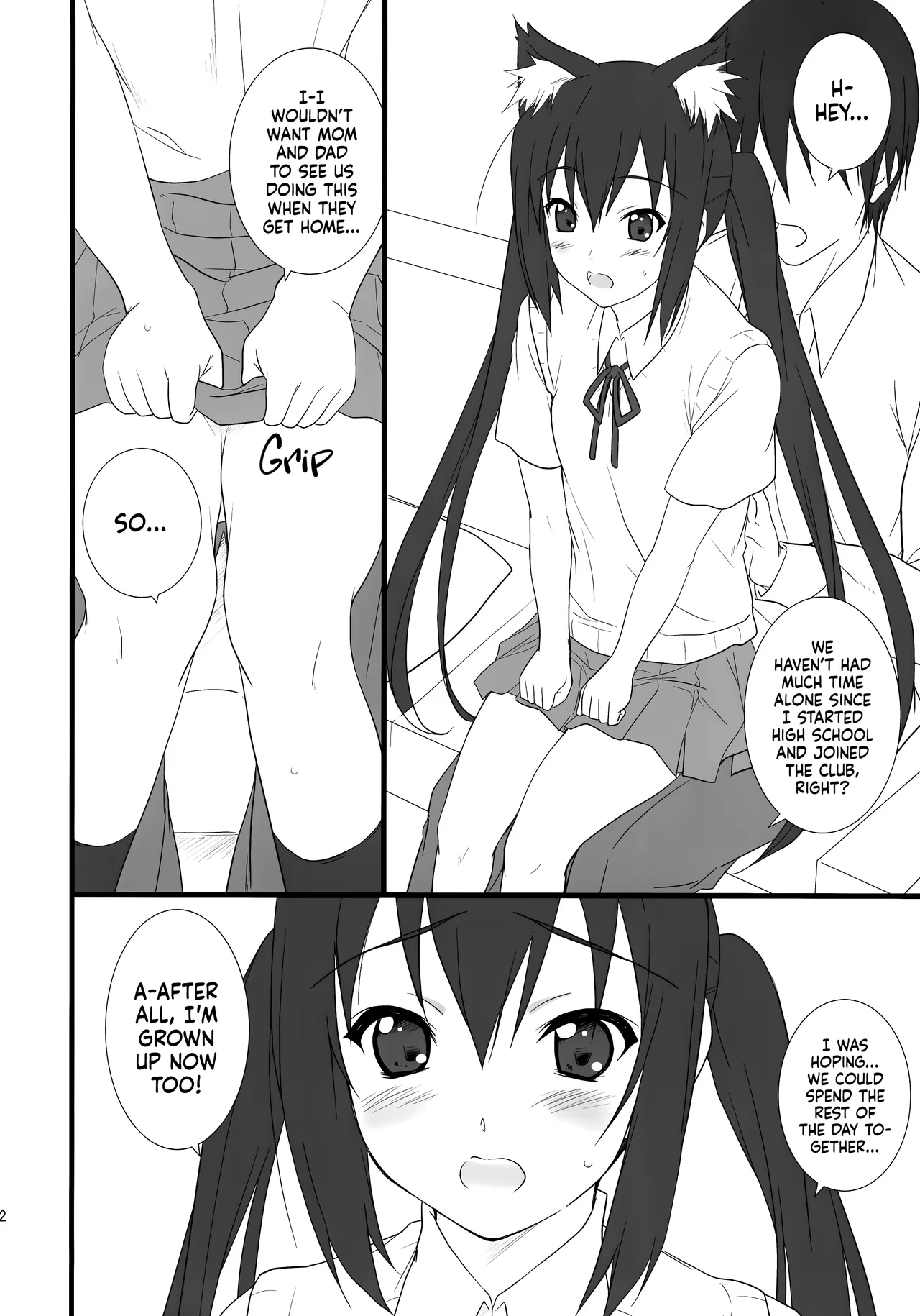 (C76) [Heaven's Gate (Andou Tomoya)] Neko Biyori -Nakano Azusa- ー Catty With a Chance of Love -Nakano Azusa- (K-ON!) [English] [head empty] image number 11