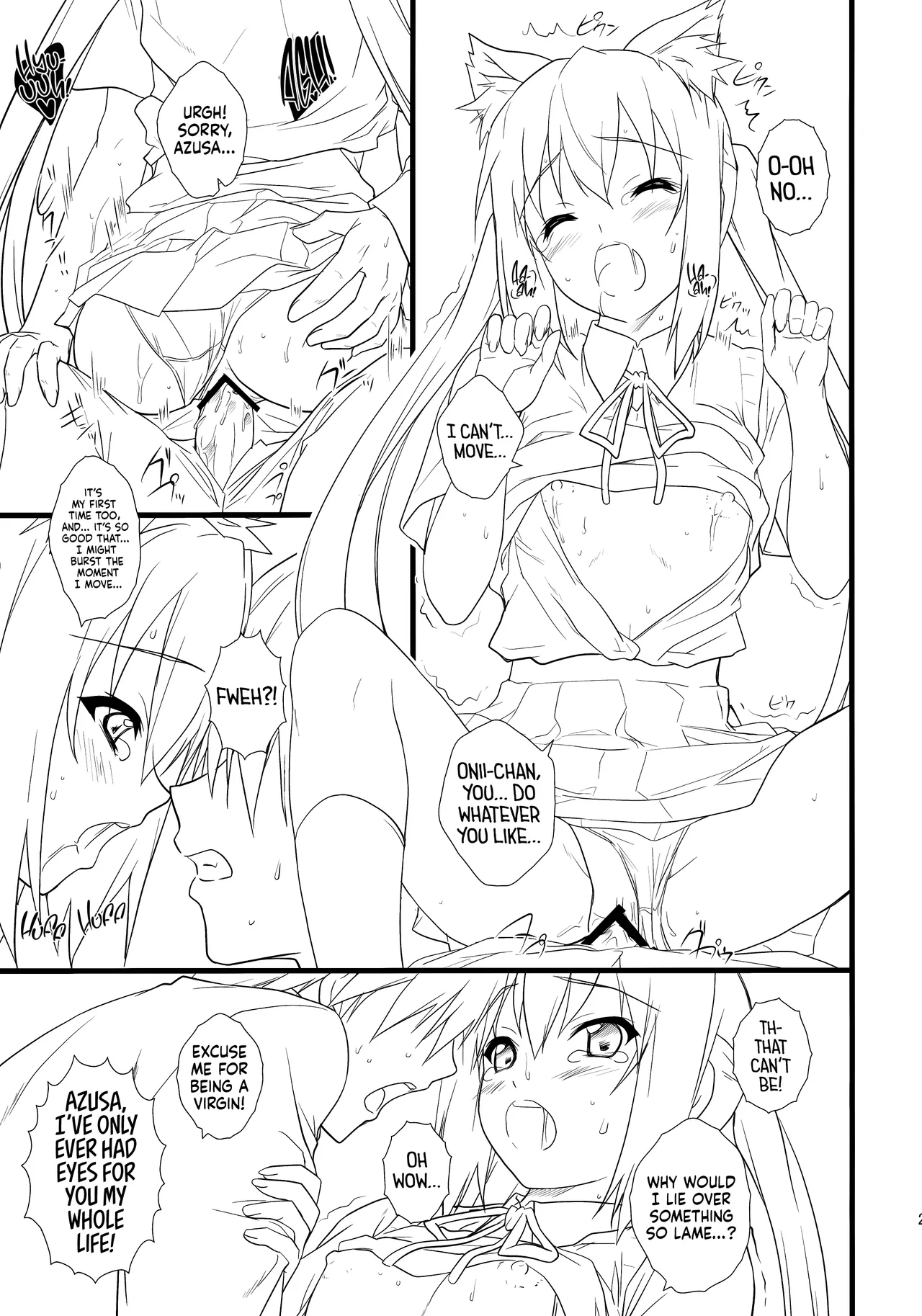 (C76) [Heaven's Gate (Andou Tomoya)] Neko Biyori -Nakano Azusa- ー Catty With a Chance of Love -Nakano Azusa- (K-ON!) [English] [head empty] image number 20