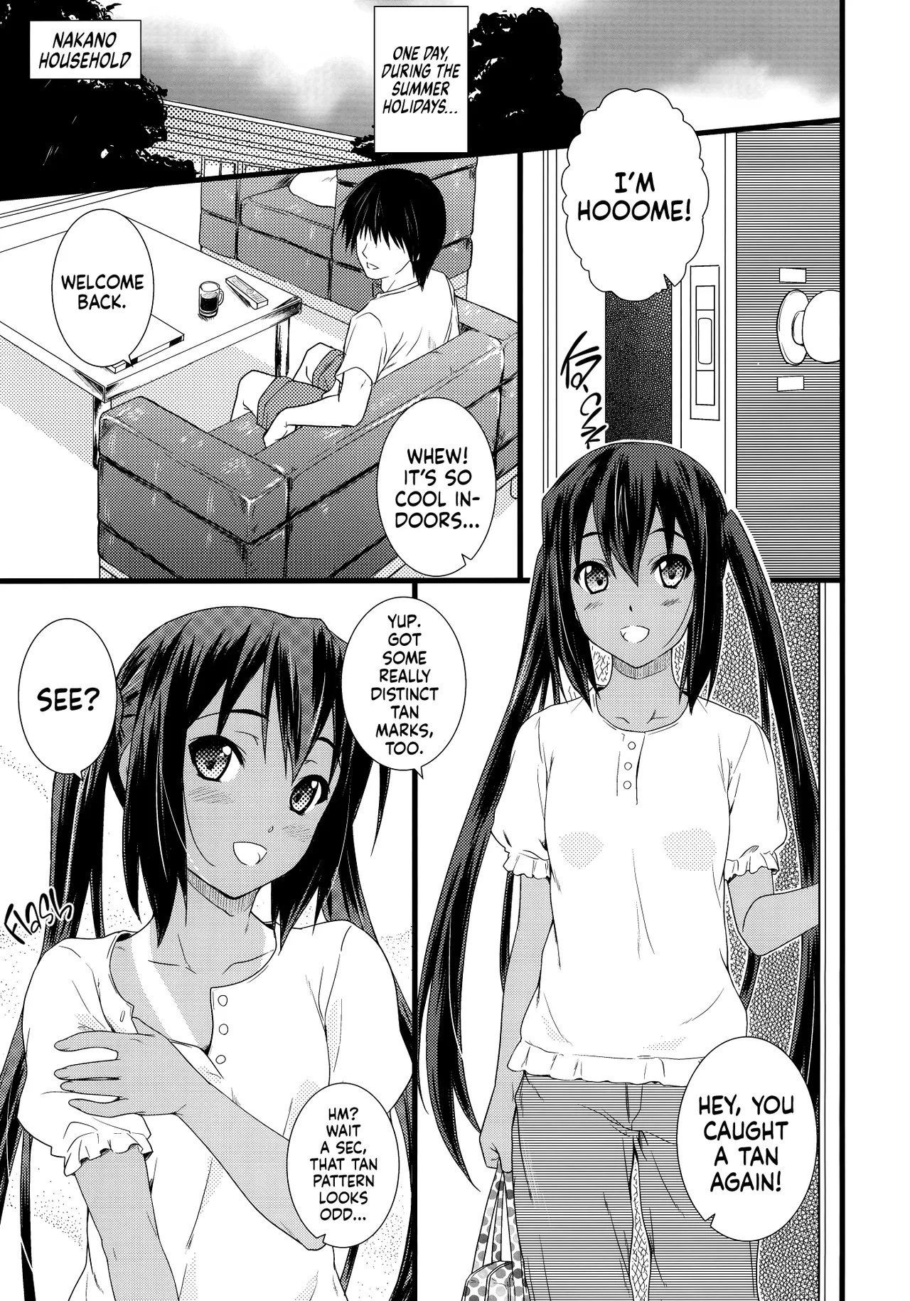 (COMIC1☆4) [Heaven's Gate (Andou Tomoya)] Kongari Musume Nakano Azusa ー Sunkissed -Nakano Azusa- (K-ON!) [English] [head empty] image number 2