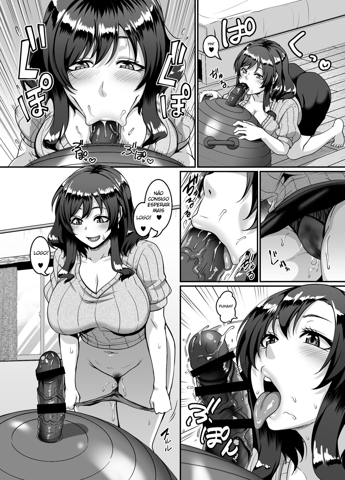 [Tiramisu Tart (Kazuhiro)] Oku-sama wa Dildo Ball ni Goshuushin [Portuguese-BR] 画像番号 6