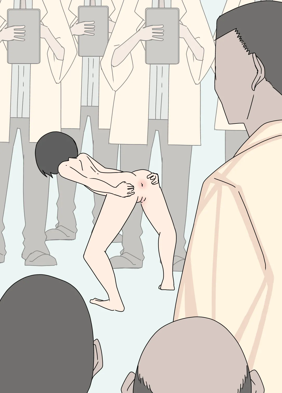 [oshirisukissa] Kenkyuu no Tame ni Kyousei Teki ni Hadaka ni Sarete Kanchou Sareta Shoujo image number 1