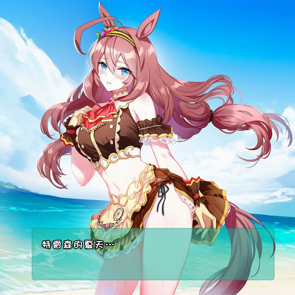 [세로냥] [AI Generated] 特雷森马娘沙滩与波旁的夏日合宿（不定期连载-第1期） image number 2