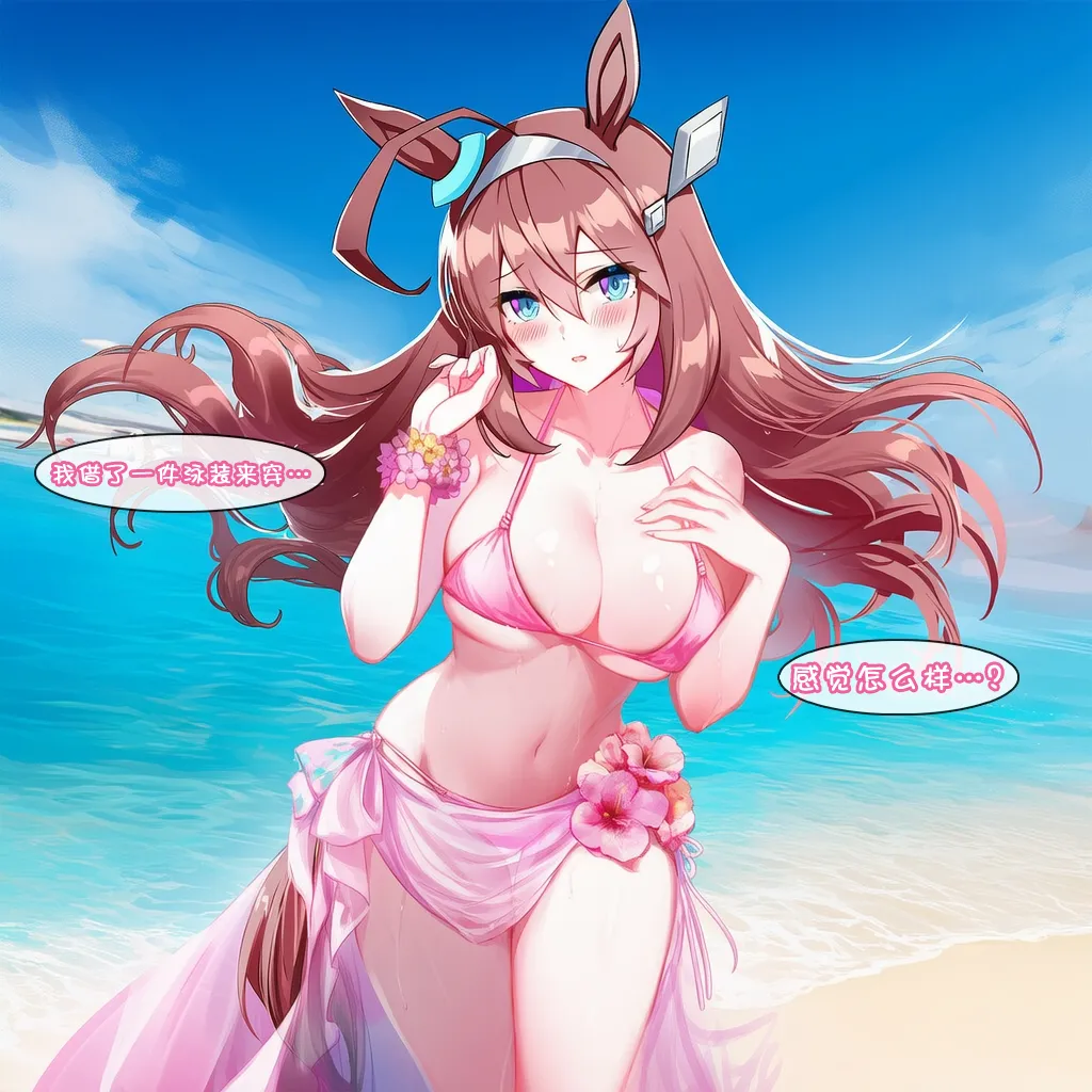 [세로냥] [AI Generated] 特雷森马娘沙滩与波旁的夏日合宿（不定期连载-第1期） image number 22