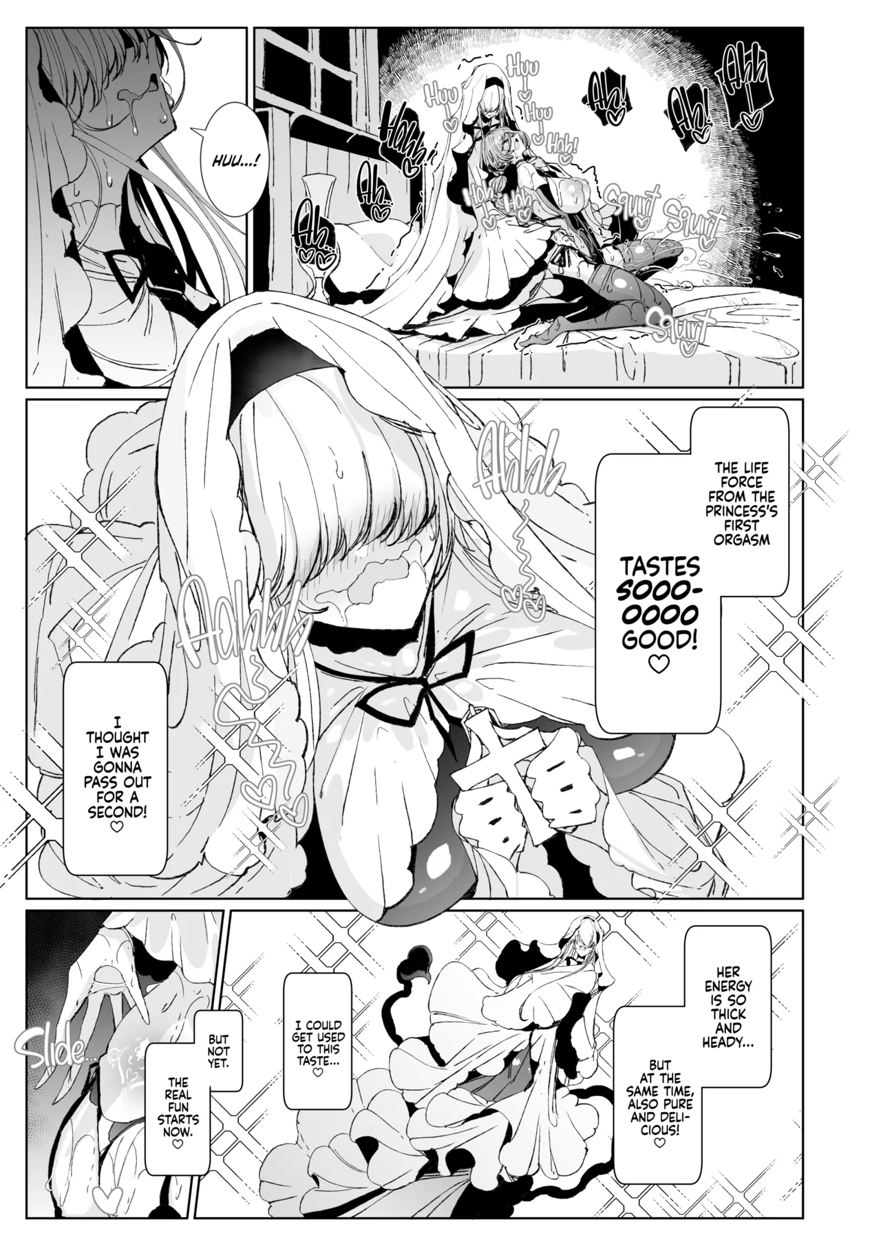 [Metronauts (Tsumetoro)] The Marked Oblivious Princess Knight and the Succubus Sister's All-You-Can-Eat Lesbian Oil Massage [2D Market] [English] image number 34