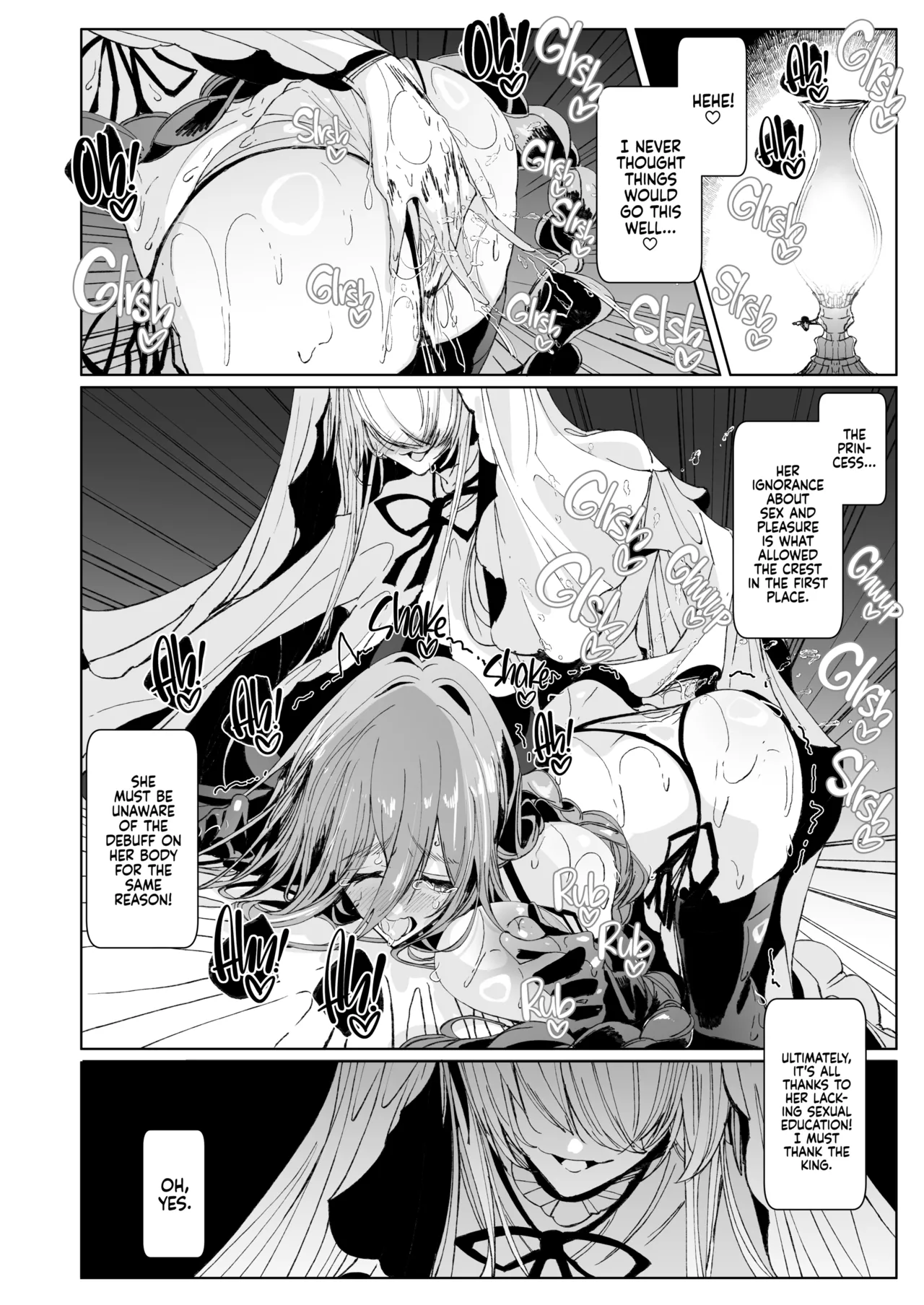 [Metronauts (Tsumetoro)] The Marked Oblivious Princess Knight and the Succubus Sister's All-You-Can-Eat Lesbian Oil Massage [2D Market] [English] image number 43