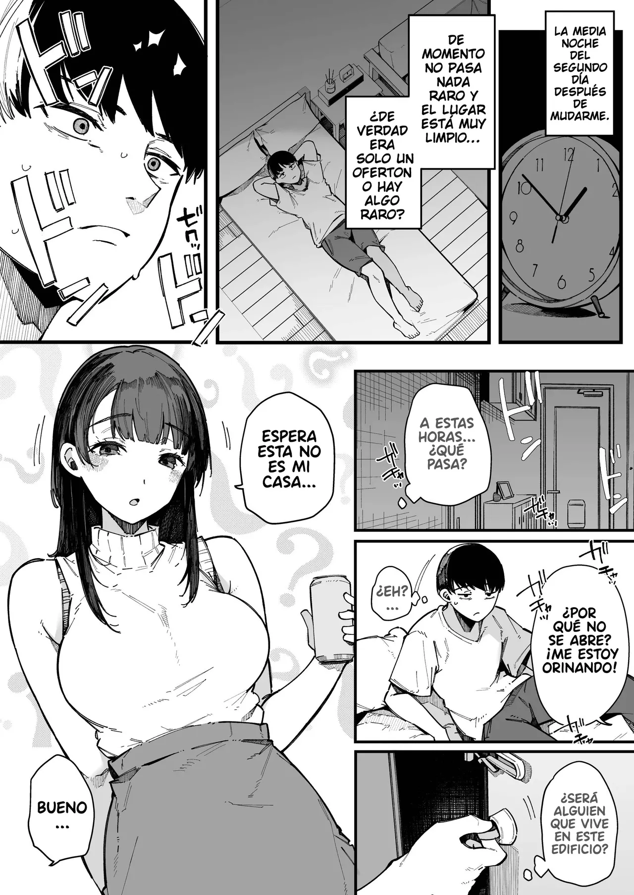 [BlossomSphere (Sakurayu Hal)] Hikkoshi Saki no Kinrin Juumin no Seiyoku ga Yabasugite, Mainichi Kintama Karappo ni Sareru Ken.｜El Caso de Cómo Mis Vecinas, con un Deseo Sexual Grande, Me Usaron Hasta Dejarme Seco. [Spanish] [Uraku Translations] image number 16