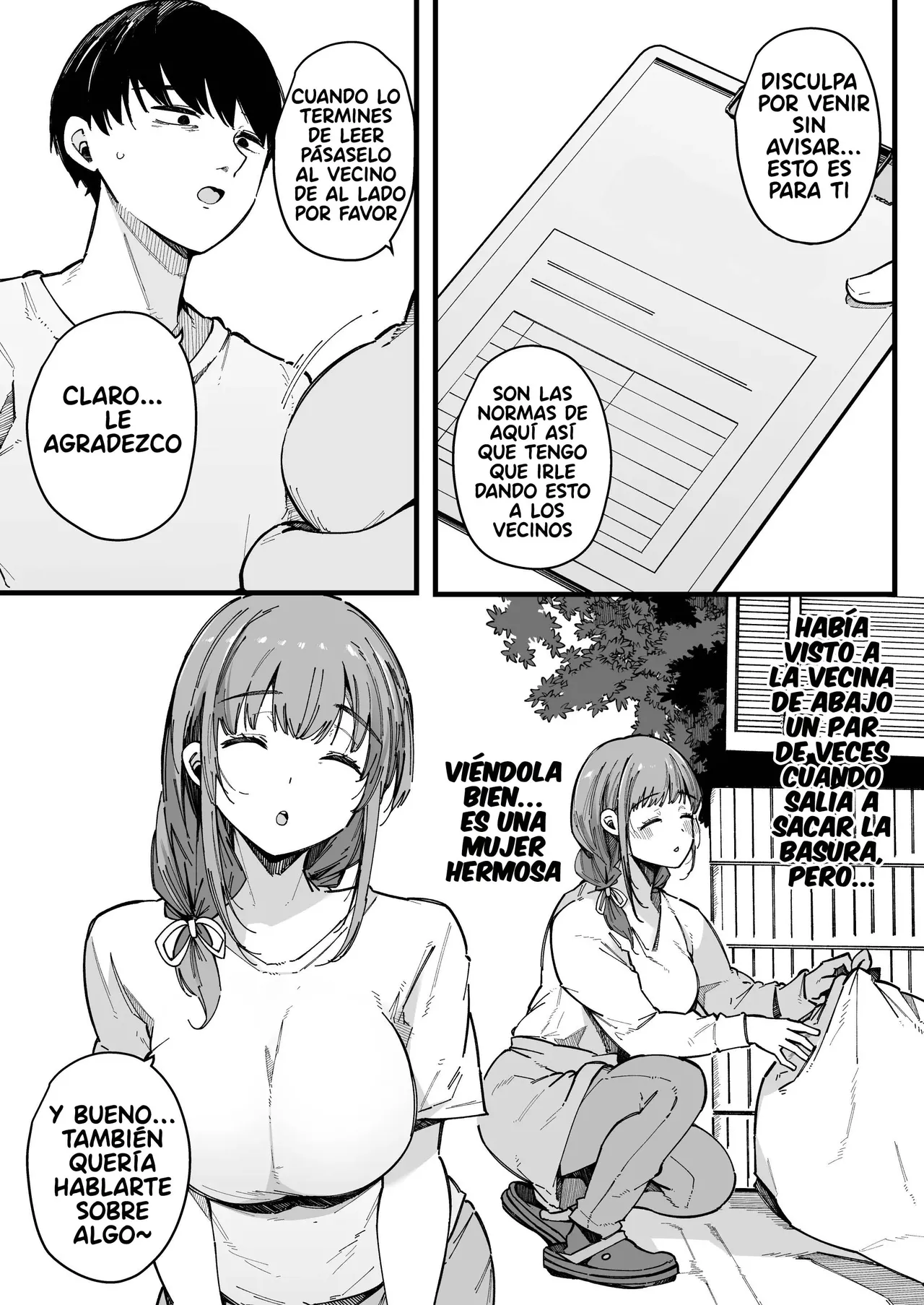 [BlossomSphere (Sakurayu Hal)] Hikkoshi Saki no Kinrin Juumin no Seiyoku ga Yabasugite, Mainichi Kintama Karappo ni Sareru Ken.｜El Caso de Cómo Mis Vecinas, con un Deseo Sexual Grande, Me Usaron Hasta Dejarme Seco. [Spanish] [Uraku Translations] image number 40