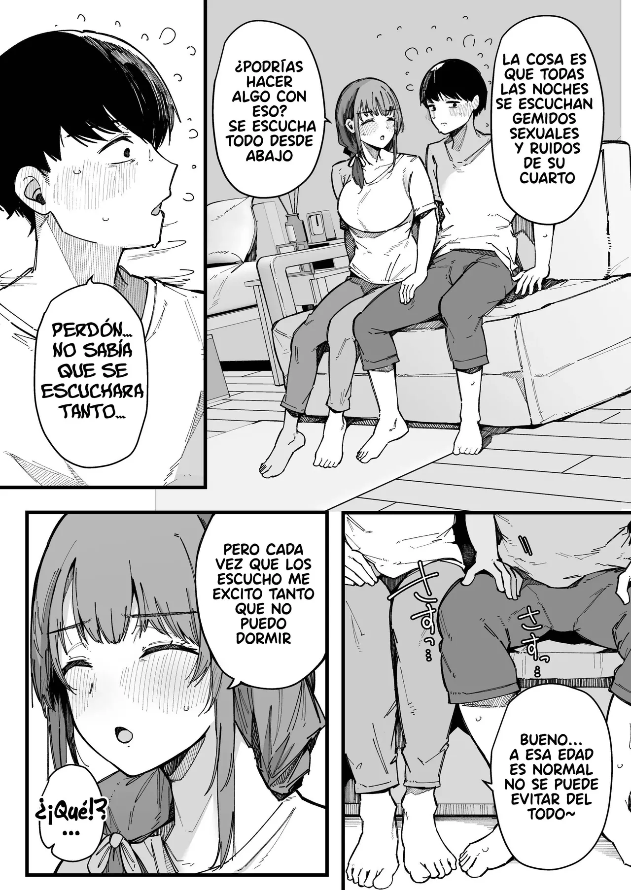 [BlossomSphere (Sakurayu Hal)] Hikkoshi Saki no Kinrin Juumin no Seiyoku ga Yabasugite, Mainichi Kintama Karappo ni Sareru Ken.｜El Caso de Cómo Mis Vecinas, con un Deseo Sexual Grande, Me Usaron Hasta Dejarme Seco. [Spanish] [Uraku Translations] image number 42