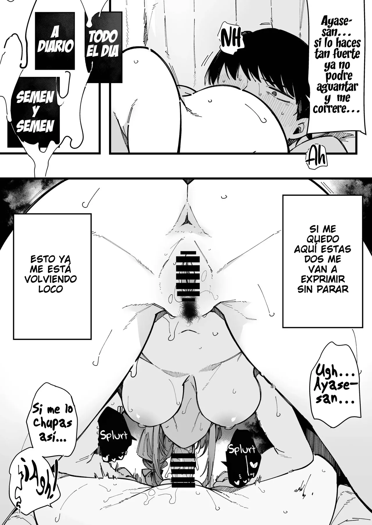 [BlossomSphere (Sakurayu Hal)] Hikkoshi Saki no Kinrin Juumin no Seiyoku ga Yabasugite, Mainichi Kintama Karappo ni Sareru Ken.｜El Caso de Cómo Mis Vecinas, con un Deseo Sexual Grande, Me Usaron Hasta Dejarme Seco. [Spanish] [Uraku Translations] image number 71