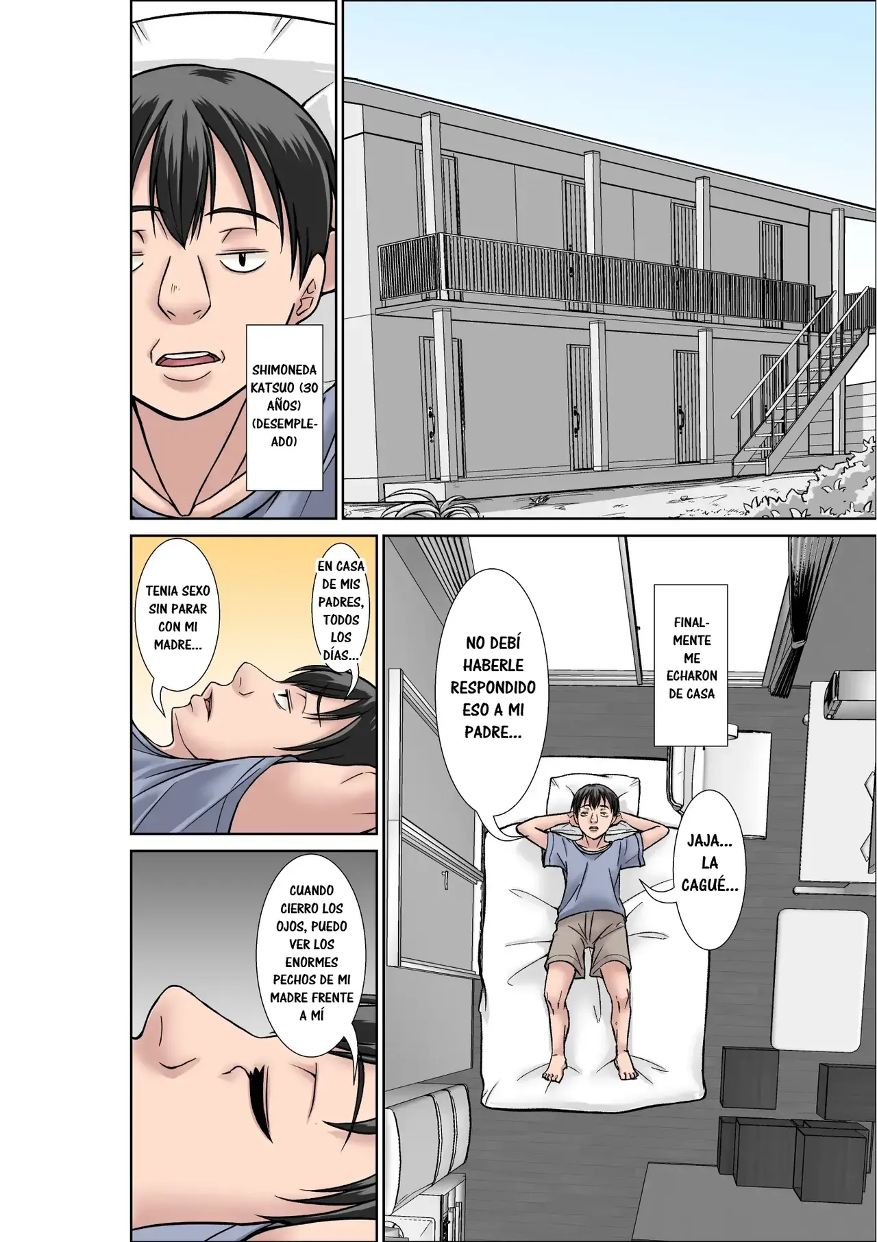 [Hoyoyodou] Kora! Anta Hahaoya o Kudoite Nani Shiyoutte Iu no! 〜Katsuo Hitorigurashi Hen〜 Sono 1｜¡Oye! ¿Qué Pretendes Seduciendo a Tu Madre？~La Vida en Solitario de Katsuo~ [Spanish] [RYU-SHINS] image number 2