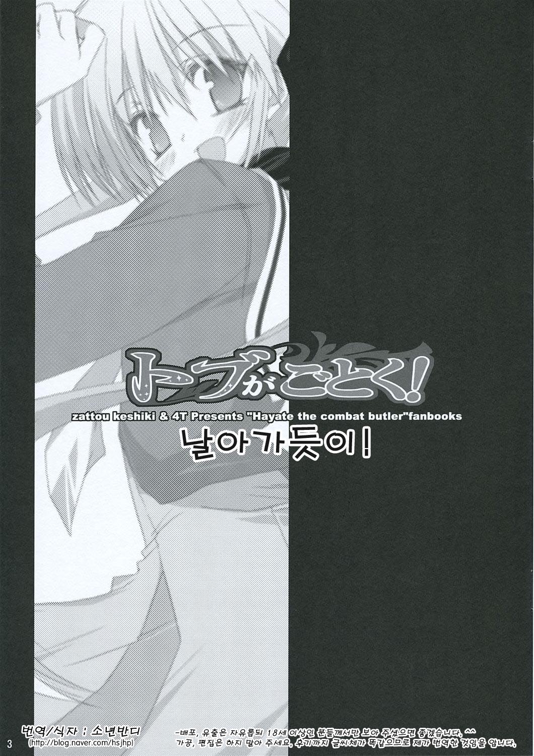 (CT7) [Zattou Keshiki, 4T (10mo, Takayoshi)] Tobu ga Gotoku! (Hayate no Gotoku!) [korean] 图片编号 3