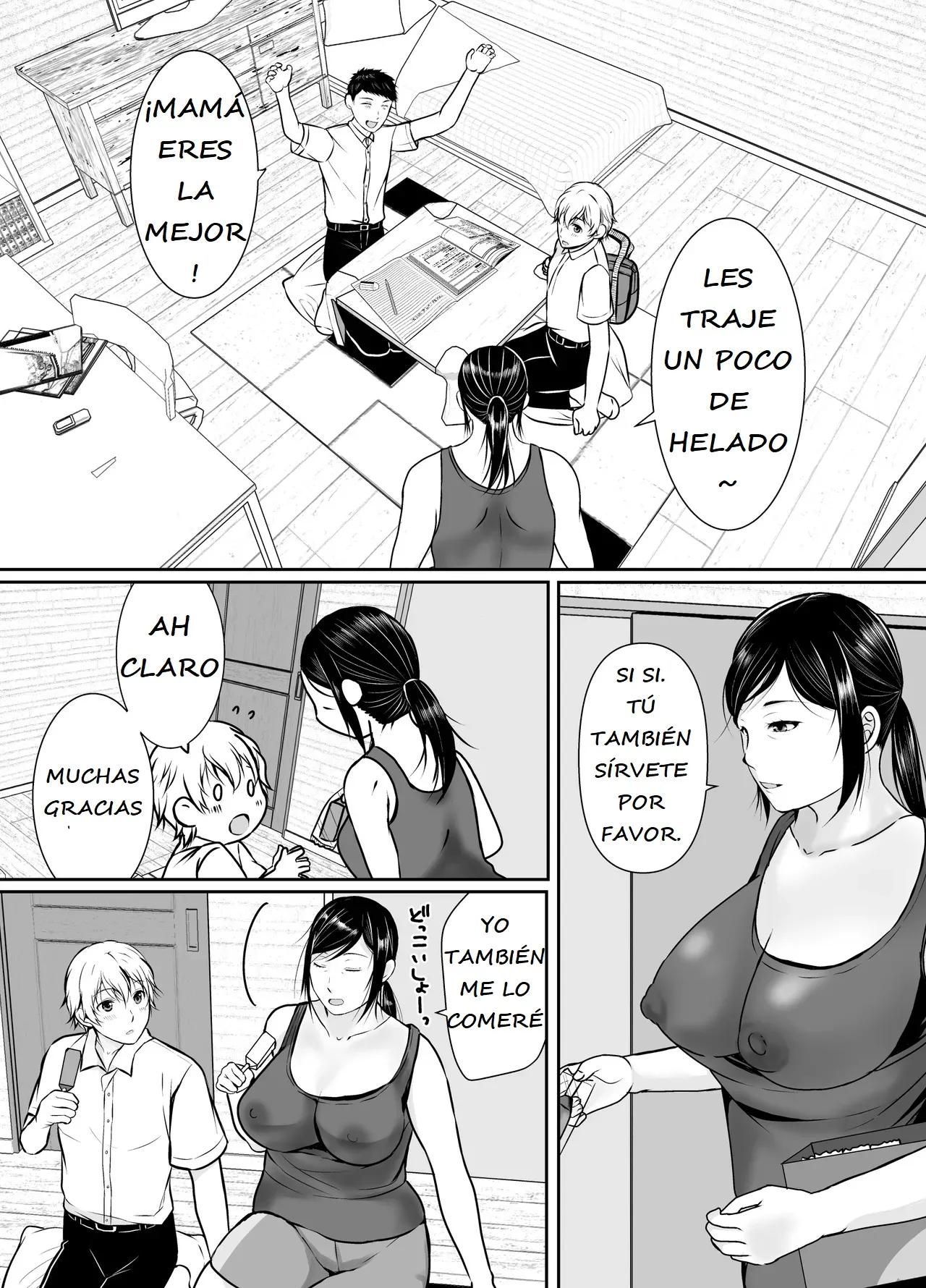 [Popotto Denki Ichigouten] Boku dake ga Shitteru Tomodachi no Hahaoya | Solo yo conozco ese lado de la madre de mi amigo [Spanish] 画像番号 5