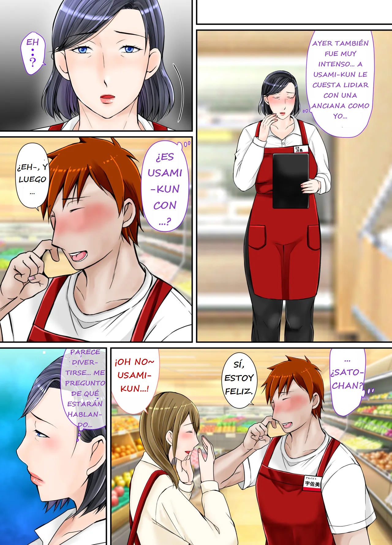 [Popotto Denki Ichigouten] Muchimuchi 40-dai Super Tenchoujo ni Modoru | De regreso con la voluptuosa señora de cuarenta años y jefa de tienda [Spanish] image number 45