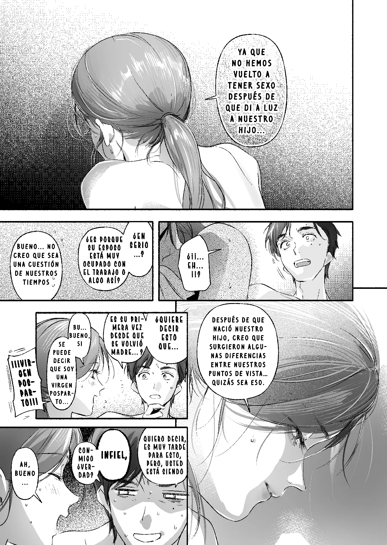 [Irodori Gyuunyuu 4.5% (Higashide Irodori)] Trop 1 ~ Onabare Hitozuma no Sango Shojo o Itadakimasu~ [Spanish] 이미지 번호 38