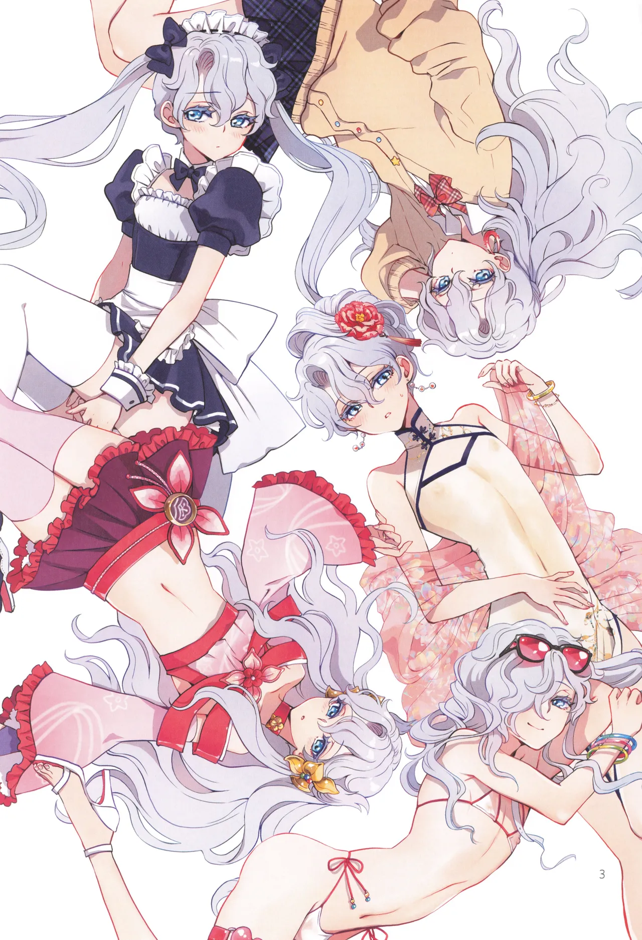 (C105) [CHERRY BLOSSOMS (Yuri)] ヒューガ社長がいろんな女装させられるシリーズまとめ 再録集1 (Phantasy Star Universe) image number 3