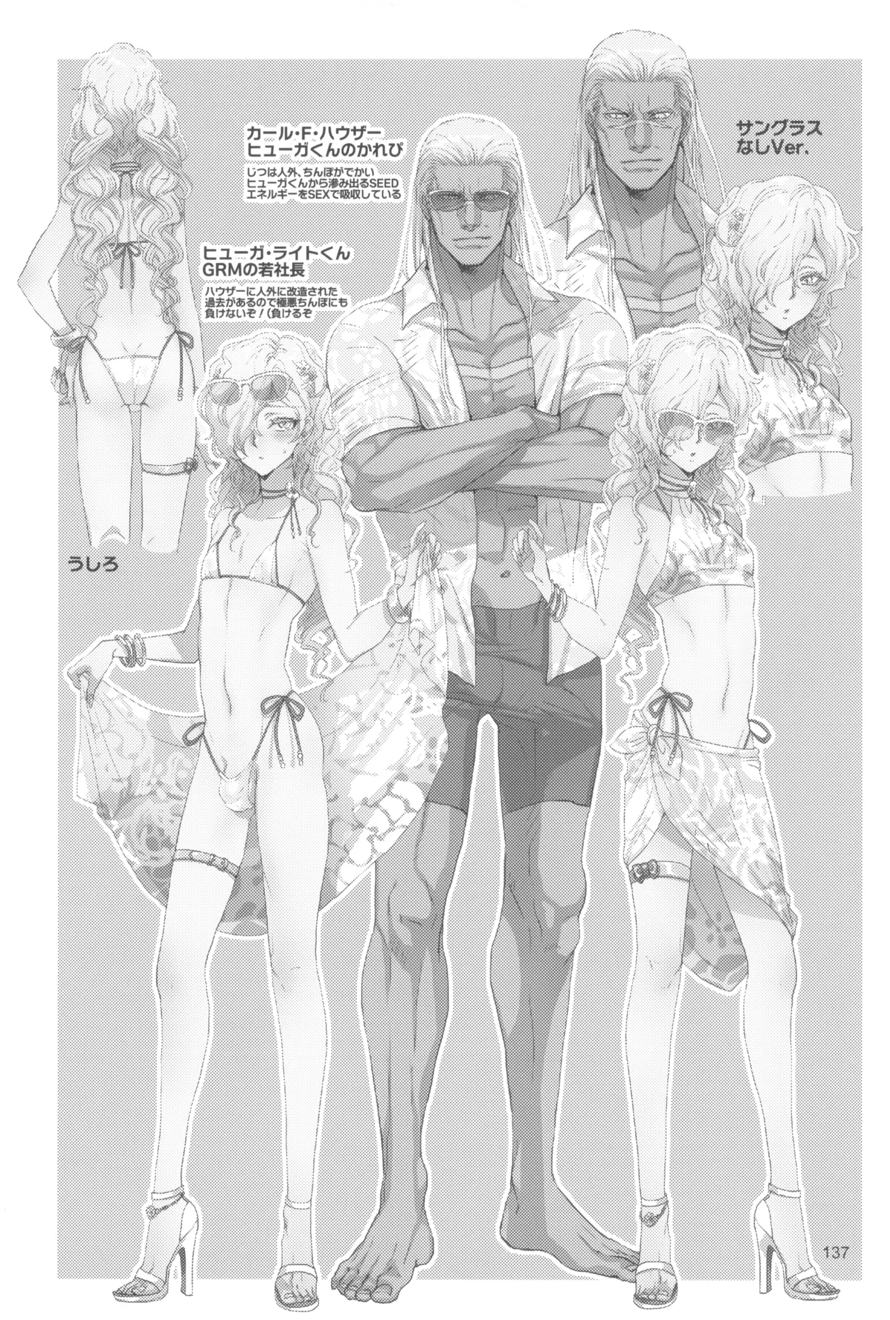 (C105) [CHERRY BLOSSOMS (Yuri)] ヒューガ社長がいろんな女装させられるシリーズまとめ 再録集1 (Phantasy Star Universe) image number 137