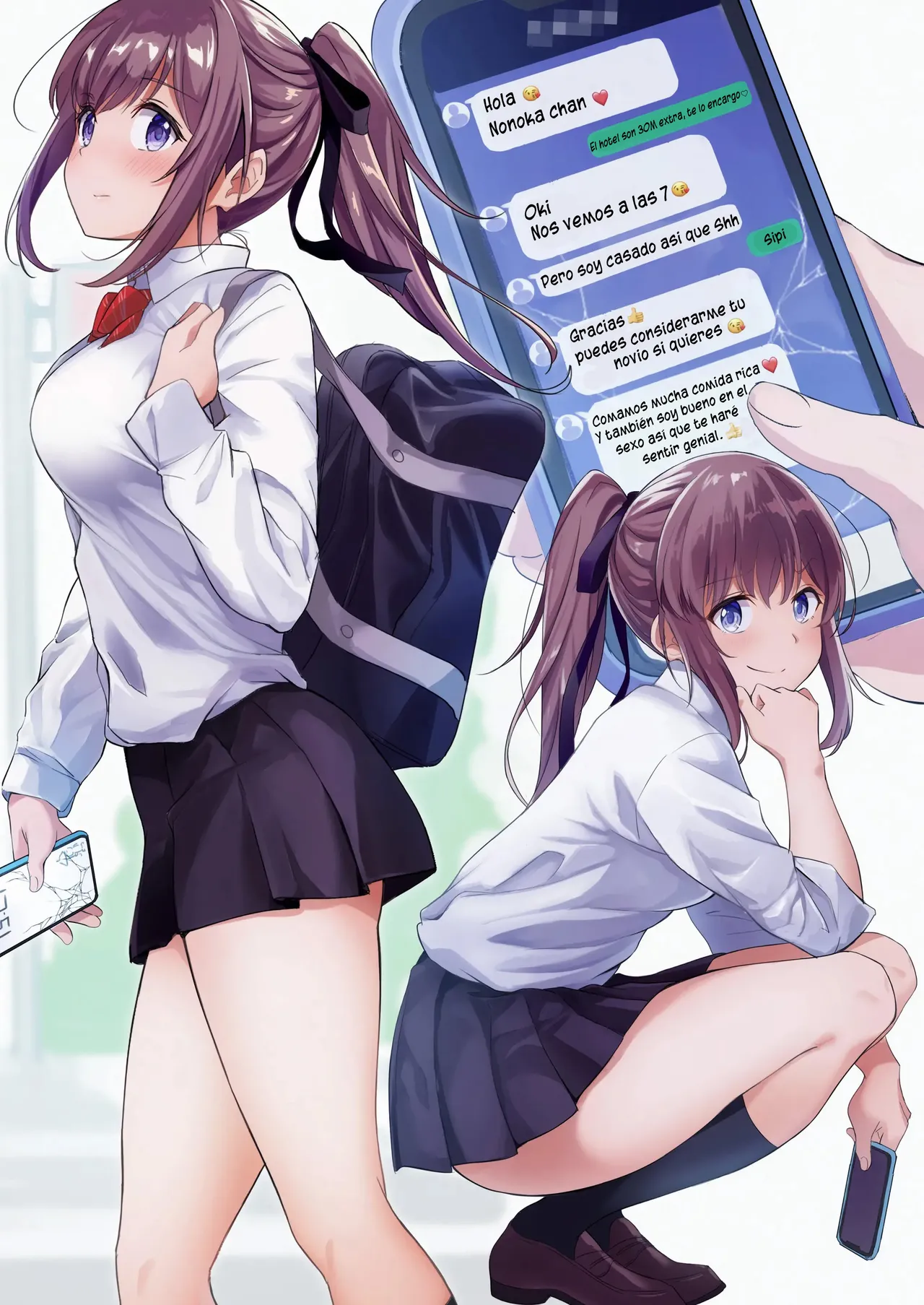 [Jyuu Sensya Usagitai (Takano Tomohiro)] Nonoka-chan no Papakatsu Nikki｜El Diario de Nonoka-chan y Su Sugar Daddy [Spanish] [Uraku Translations] [Decensored] image number 3