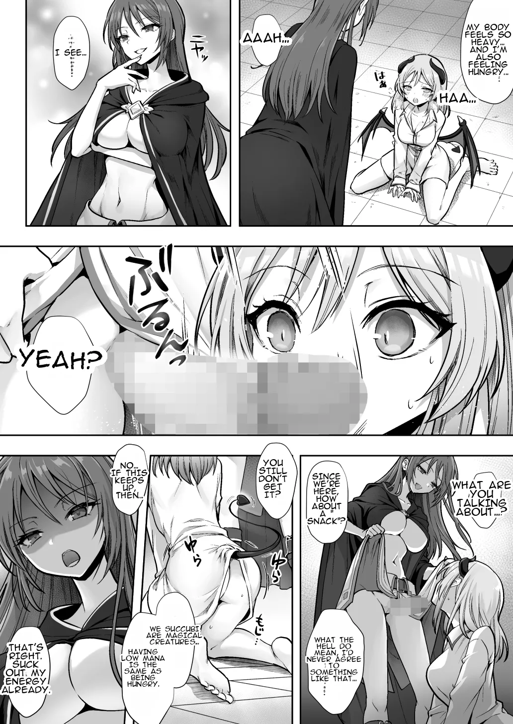 [Amulai Okashi Seisakusho (Sasanomanibi)] Shuzoku Henkou no Trap de Ningen Kenshi Osu ga Mesu Succubus ni! | A Male Human Swordsman Turns Into a Female Succubus Due to a Species-changing Trap! [English] image number 10