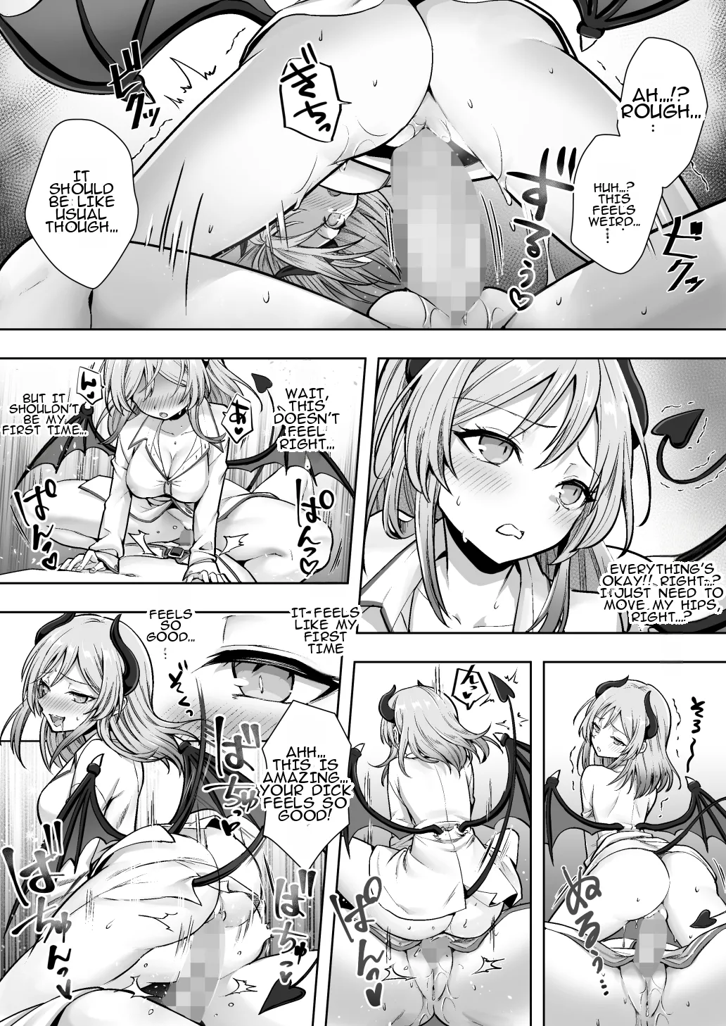 [Amulai Okashi Seisakusho (Sasanomanibi)] Shuzoku Henkou no Trap de Ningen Kenshi Osu ga Mesu Succubus ni! | A Male Human Swordsman Turns Into a Female Succubus Due to a Species-changing Trap! [English] image number 17
