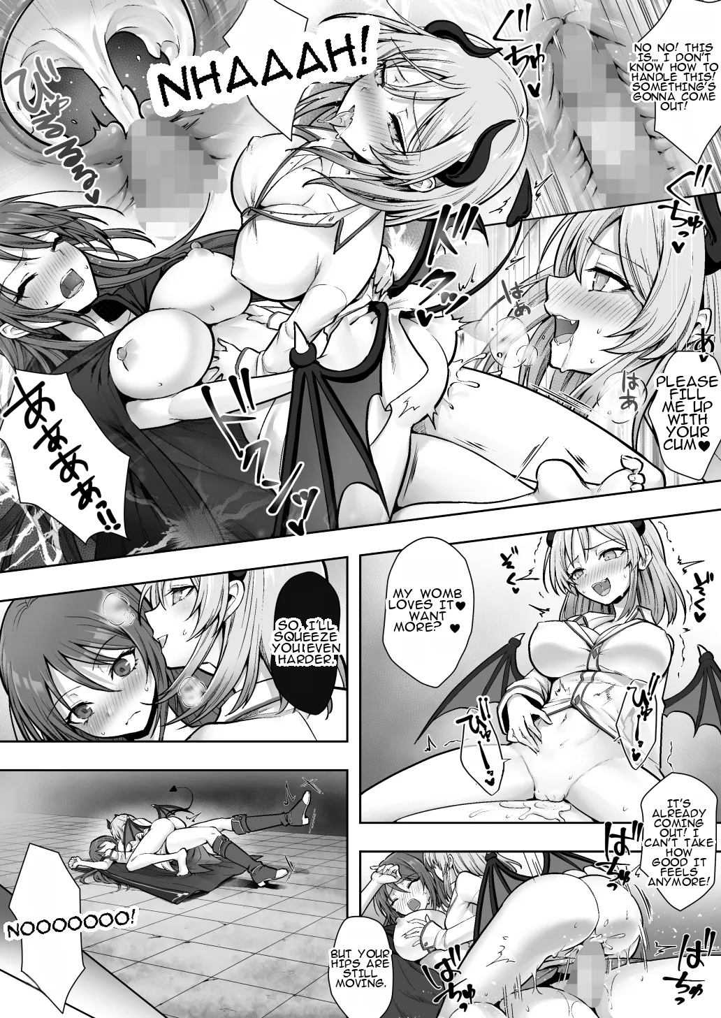 [Amulai Okashi Seisakusho (Sasanomanibi)] Shuzoku Henkou no Trap de Ningen Kenshi Osu ga Mesu Succubus ni! | A Male Human Swordsman Turns Into a Female Succubus Due to a Species-changing Trap! [English] image number 18