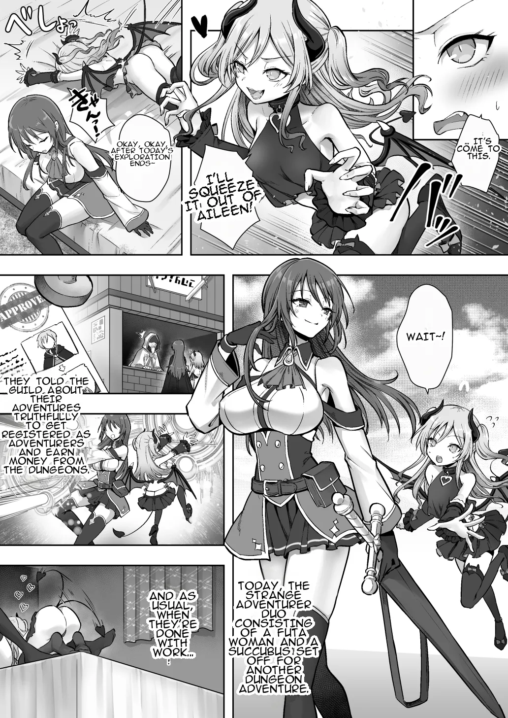[Amulai Okashi Seisakusho (Sasanomanibi)] Shuzoku Henkou no Trap de Ningen Kenshi Osu ga Mesu Succubus ni! | A Male Human Swordsman Turns Into a Female Succubus Due to a Species-changing Trap! [English] image number 31