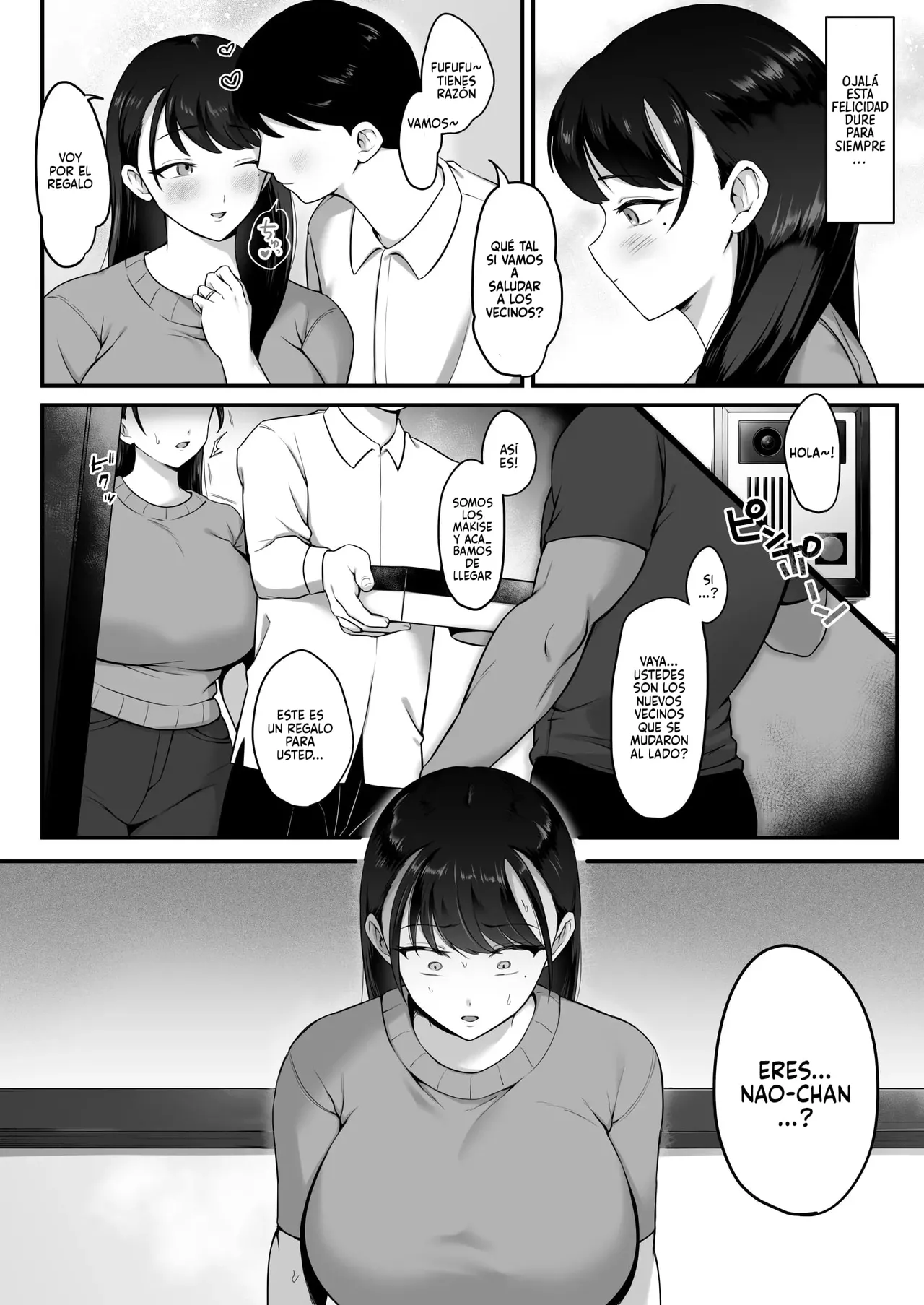 [Misaki (Onamae)] Maso Mesu Rinjin Onahozuma ~Saikai Shita Moto SeFri o Dekachin de Saikyouiku suru Hanashi~｜La Vecina es un Juguete Sexual ~La Historia de una Esposa que es Educada por un Gran Pene~ [Spanish] [P7Neko] image number 3