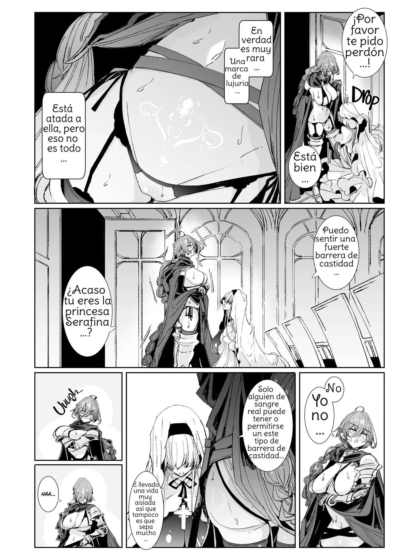 [Metronauts (Tsumetoro)] The Marked Oblivious Princess Knight and the Succubus Sister's All-You-Can-Eat Lesbian Oil Massage [2D Market] [Spanish] [Amaterasu] 画像番号 5
