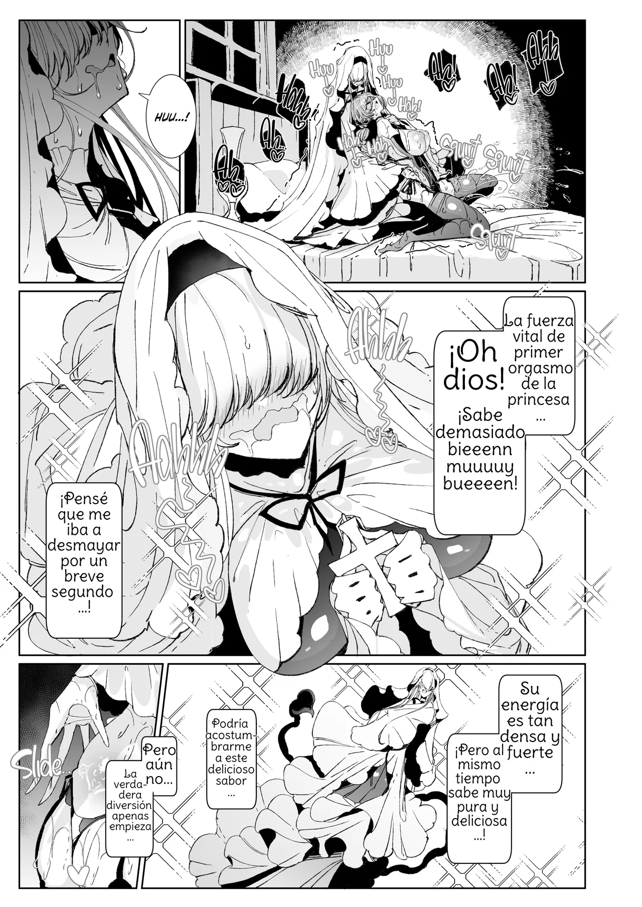 [Metronauts (Tsumetoro)] The Marked Oblivious Princess Knight and the Succubus Sister's All-You-Can-Eat Lesbian Oil Massage [2D Market] [Spanish] [Amaterasu] 画像番号 34