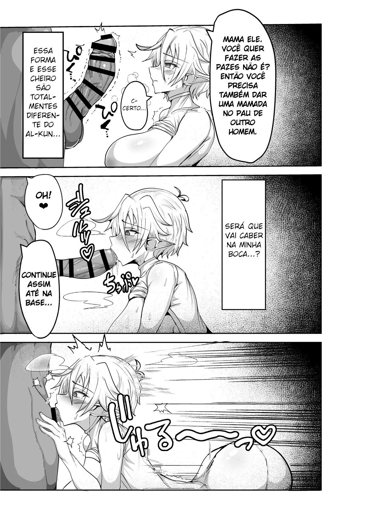 [Drill Sakiika (Namaman)] Dekapai Elf ga Ayatsurarete NTR Koubi Sareru Hon [Portuguese-BR] [Digital] image number 12