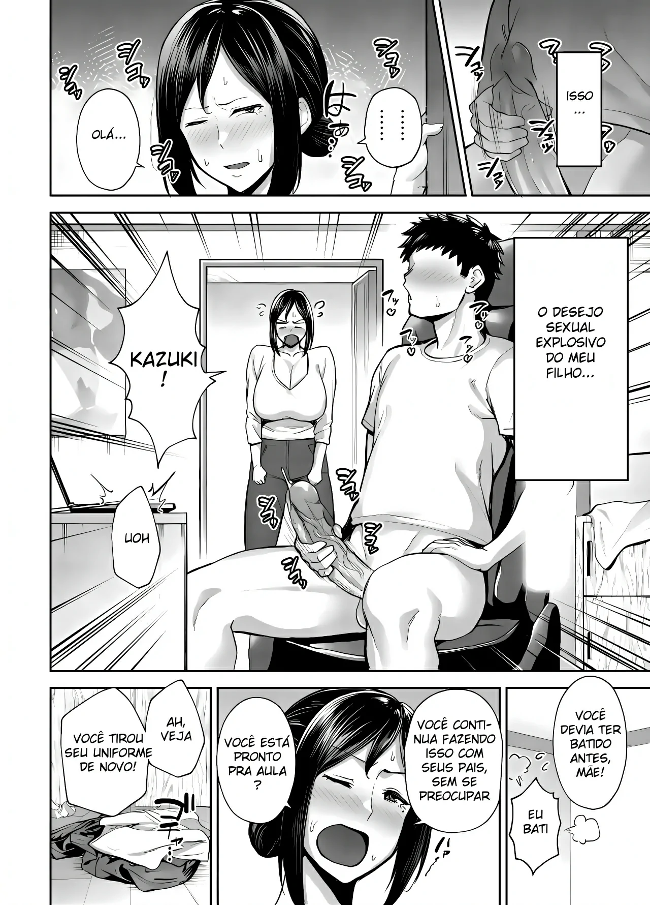 [Golden Bazooka (Gagarin Kichi)] Ichiban Michika de Eroi Mesu Miyuki ~Haha dakedo, Shikosaru Musuko ni Komattemasu...~ [Portuguese-BR] 画像番号 3