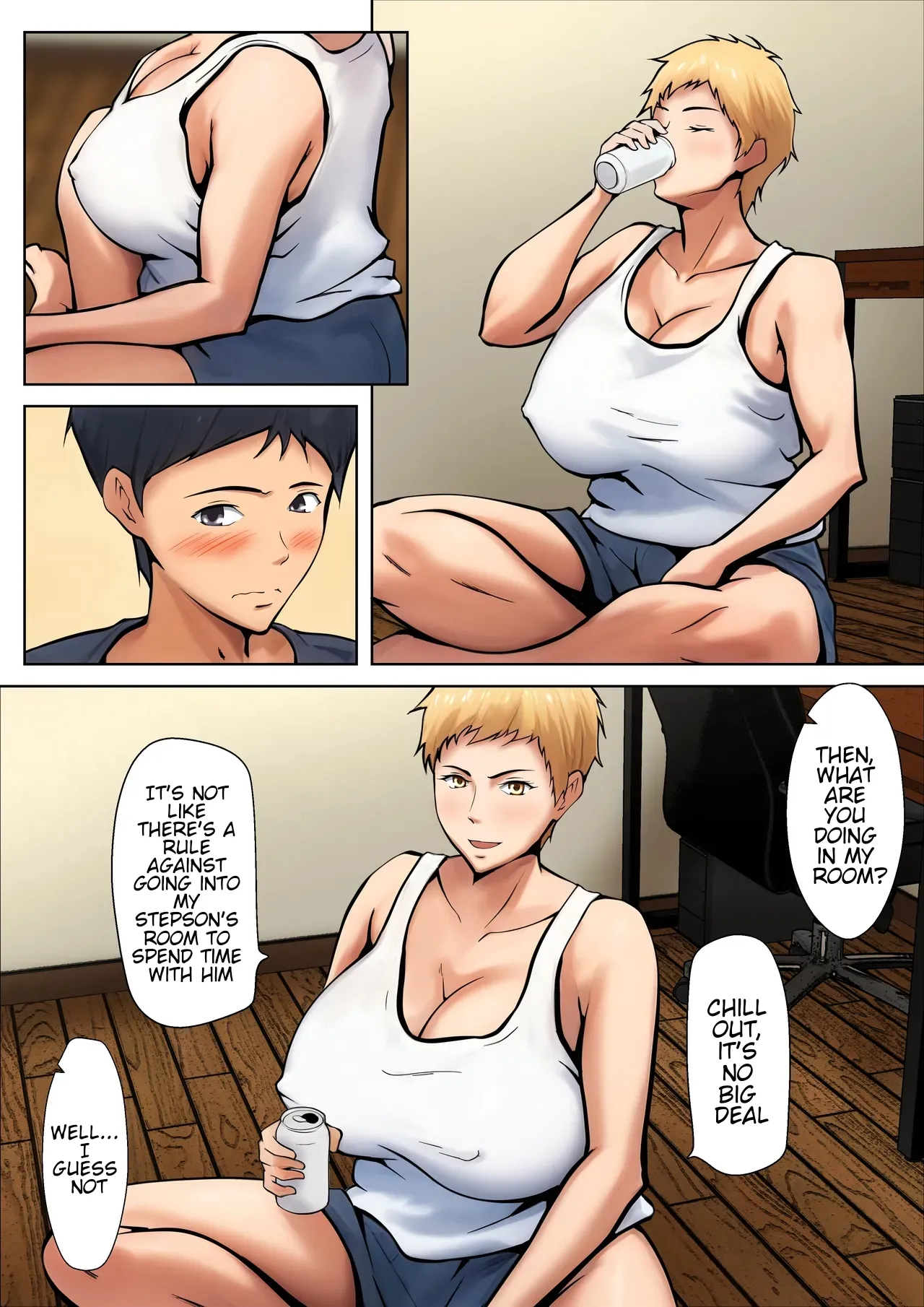 [Pentacle (Shimipan)] If stepmother and stepson lived together, it would be something like this. [English] [WaterKujo] image number 4