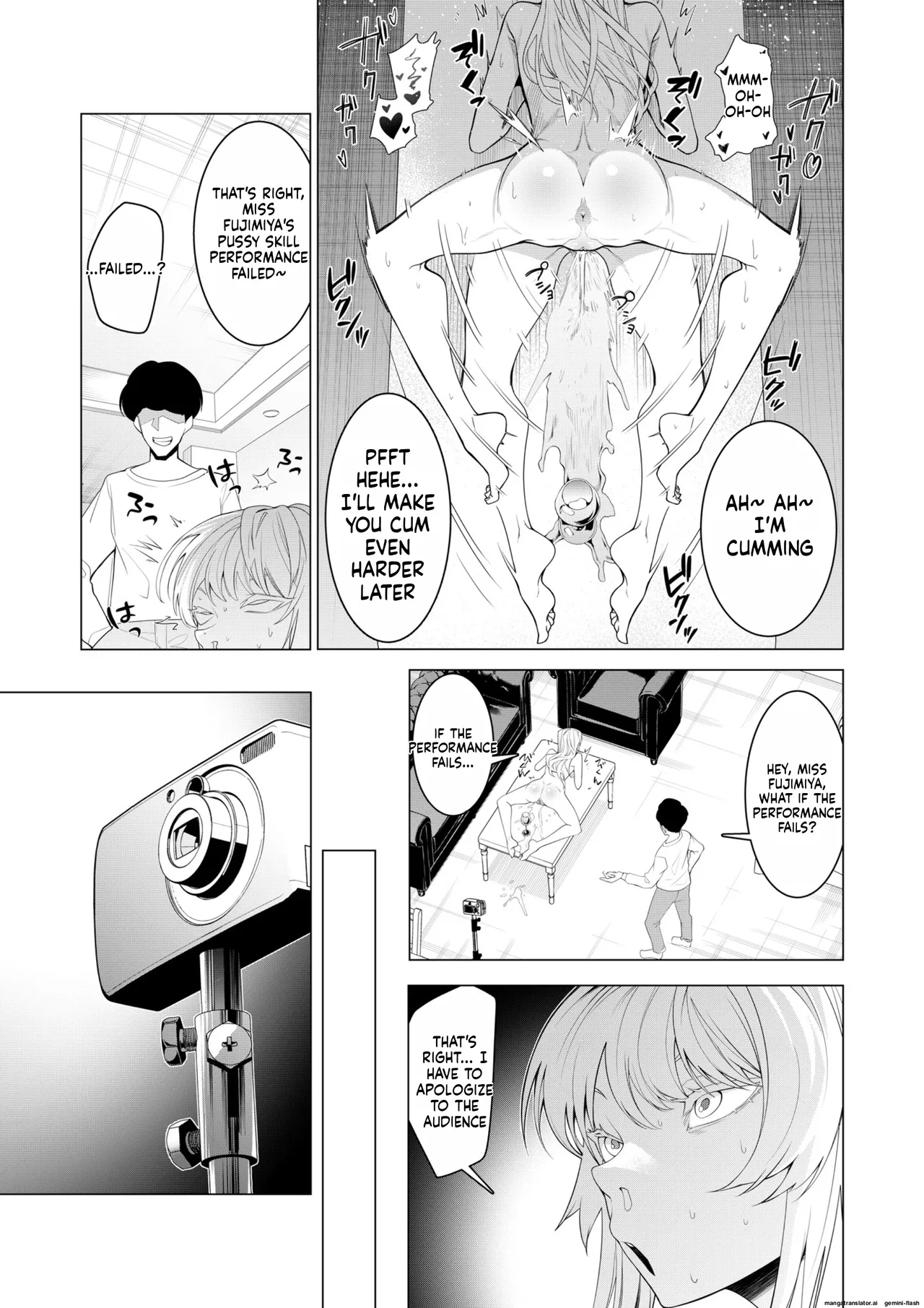 [Hisamaru Hajimeya (Hisamaru Hajime)] Saimin Appli de! ~Chou Cool! Tensai Half Ojou-sama ni Hentai Omanko Geinin to Shite AV Haishin Sasete Mita~ [English] [AI Translated] [Decensored] image number 16