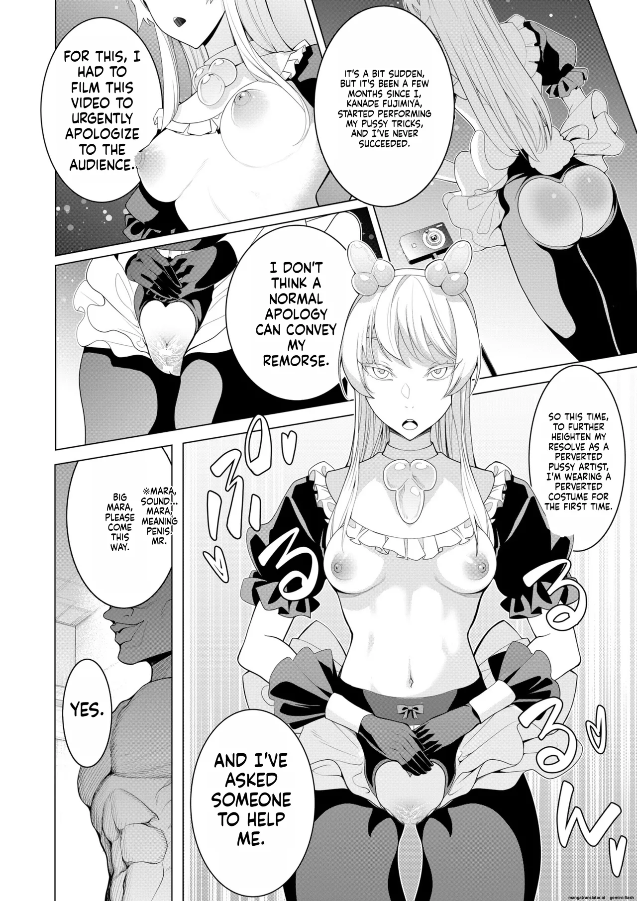 [Hisamaru Hajimeya (Hisamaru Hajime)] Saimin Appli de! ~Chou Cool! Tensai Half Ojou-sama ni Hentai Omanko Geinin to Shite AV Haishin Sasete Mita~ [English] [AI Translated] [Decensored] image number 43