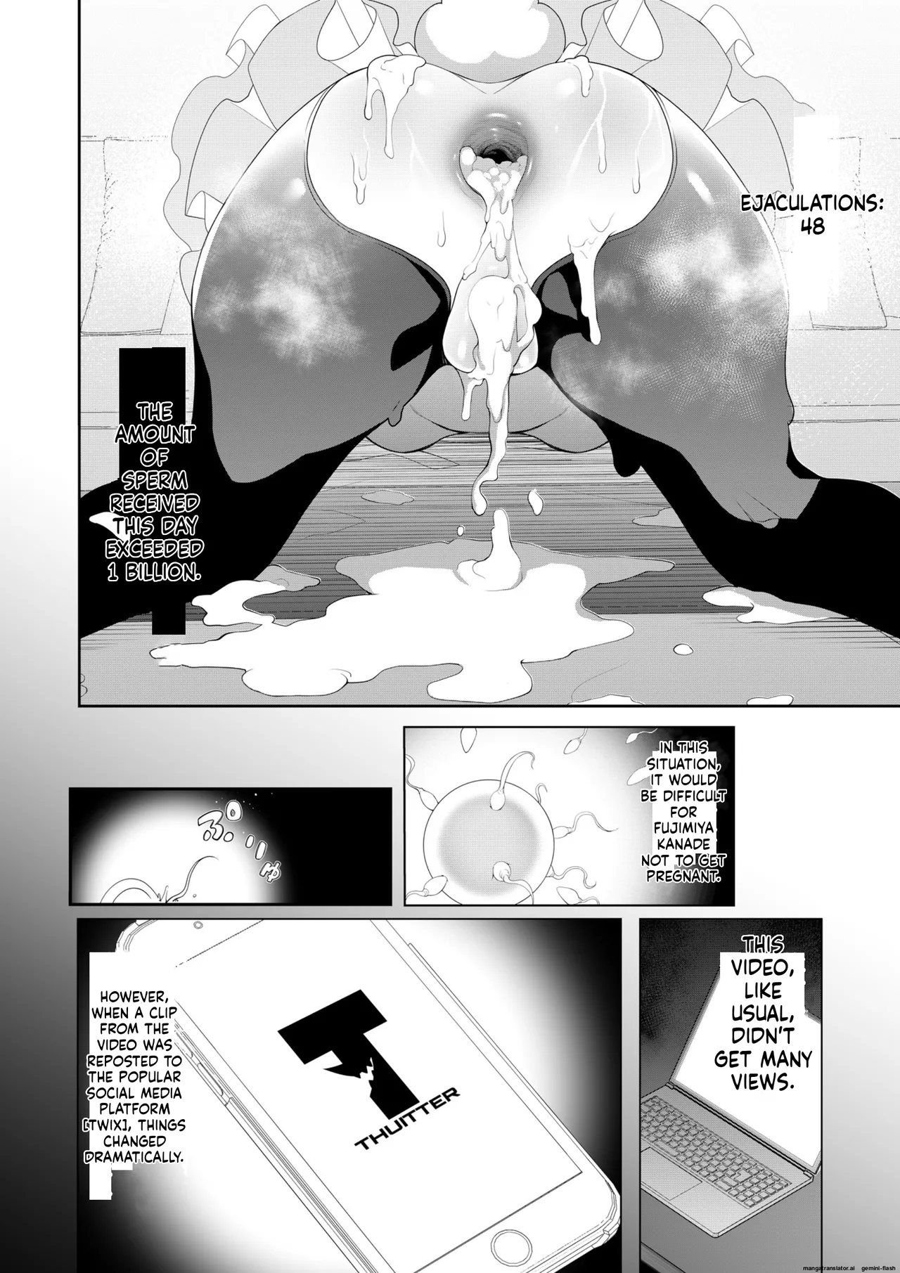 [Hisamaru Hajimeya (Hisamaru Hajime)] Saimin Appli de! ~Chou Cool! Tensai Half Ojou-sama ni Hentai Omanko Geinin to Shite AV Haishin Sasete Mita~ [English] [AI Translated] [Decensored] image number 61