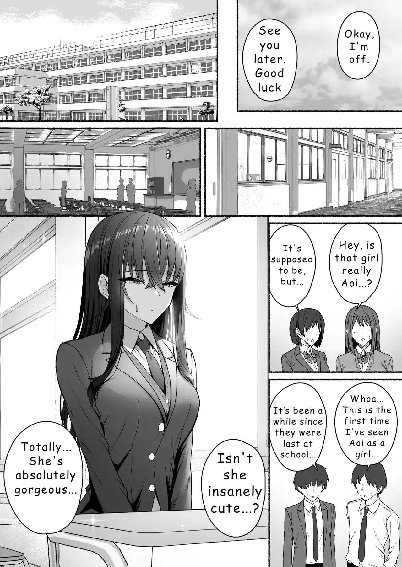 [Potato Usushio] Gal to Boku ga Seibetsu Gyakuten Mesu ni Mezameru Boku [English] [Hydranoid] image number 10