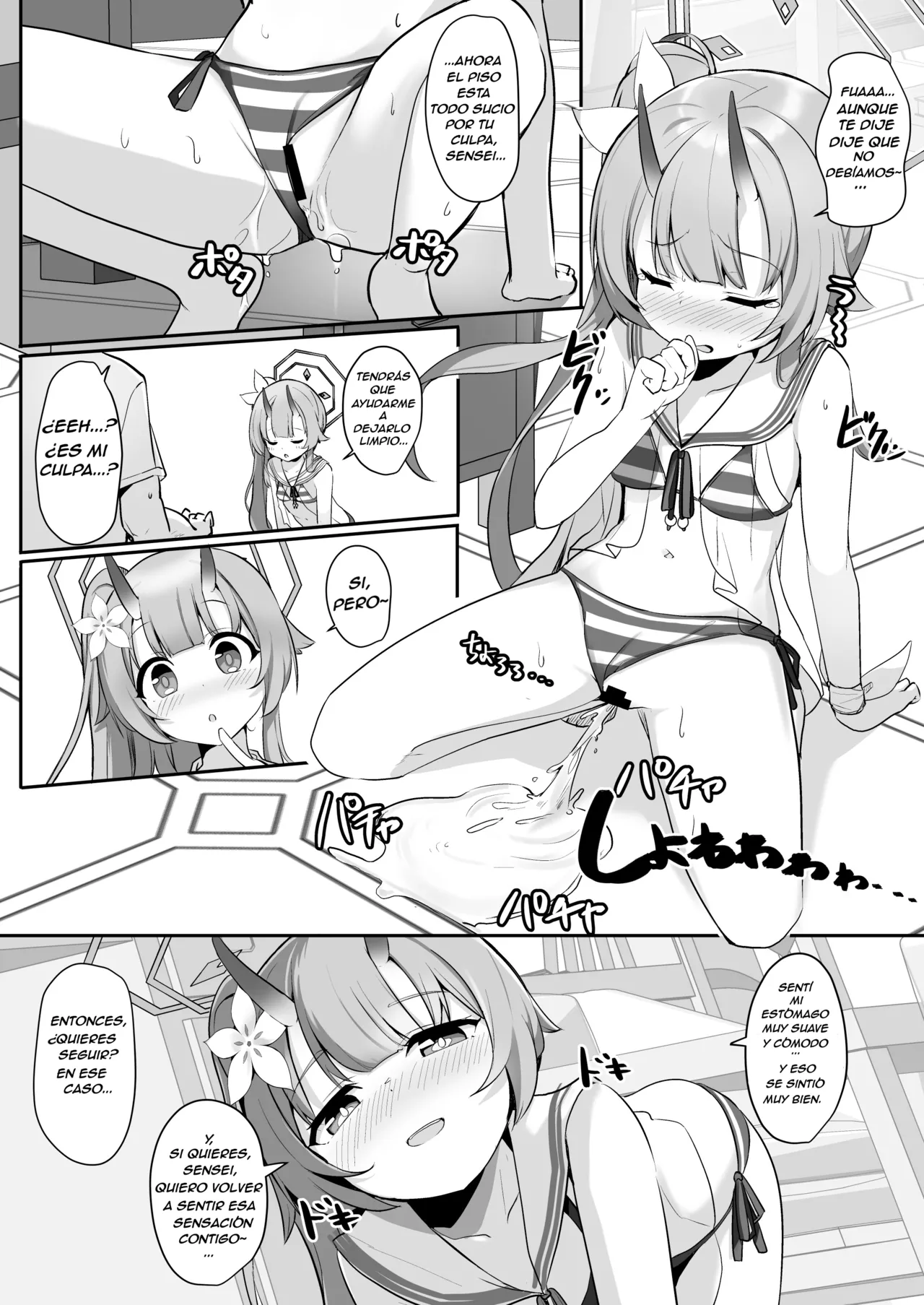 [Milk Pudding (Jamcy)] Mizugi da yo Ippai Dasete Ureshii ne | Me gusta que muestres tanto en ese traje de baño (Blue Archive) [Spanish] [Digital] Bildnummer 11