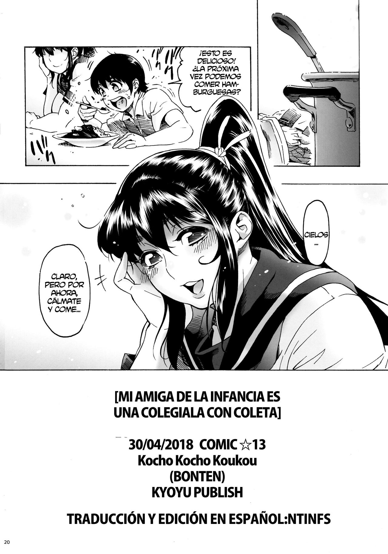 COMIC1☆13) [Kocho Kocho Koukou (Bonten)] Osananajimi wa, JK Ponyta [Spanish] [NTINFS] image number 21