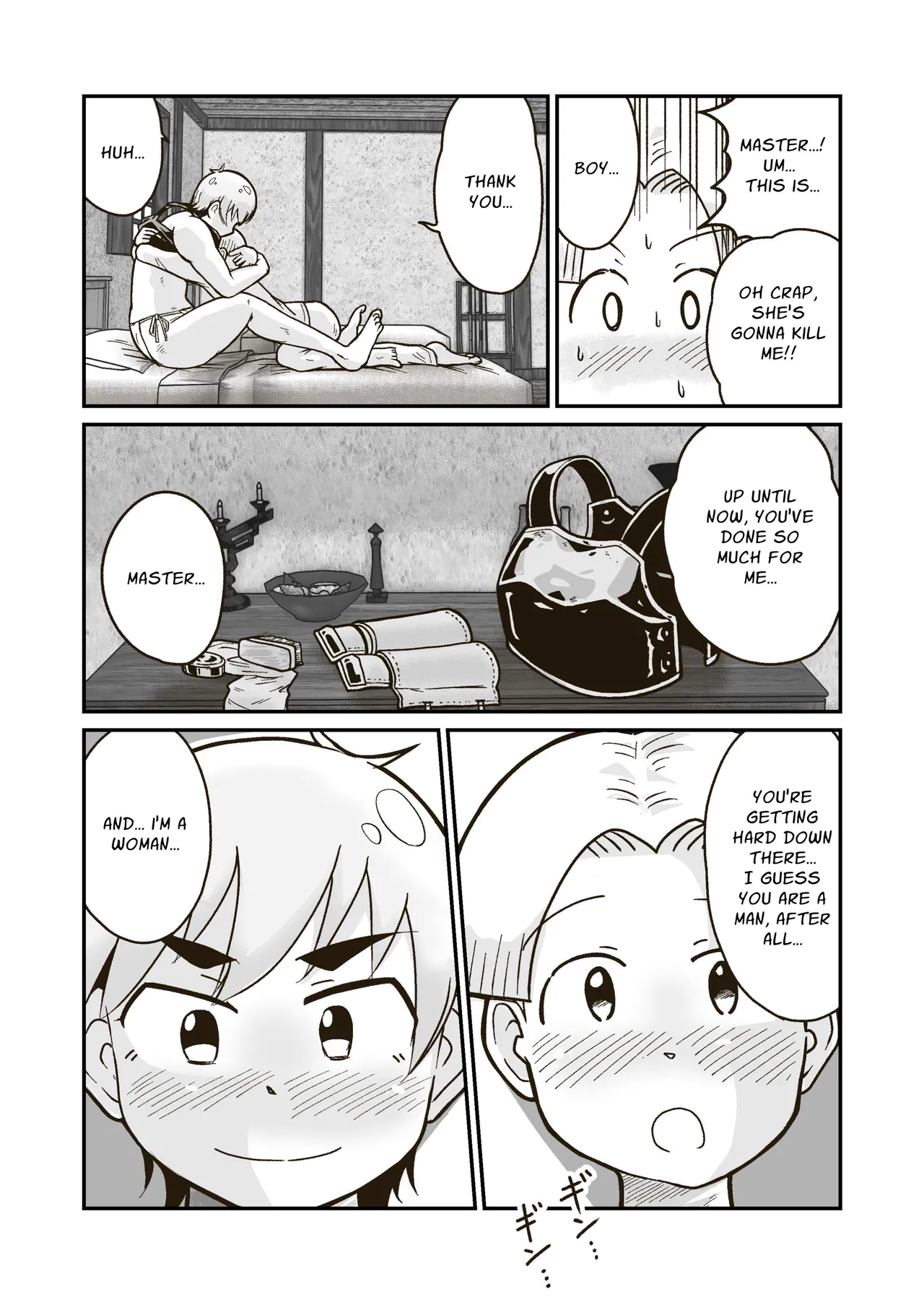 [GalleryCraft (Craft)] Me and My Master's Adventure Log ~Newbie Adventurer and Veteran Warrioress' First Time~ [English] [Leonardo DoJinshi] 画像番号 16