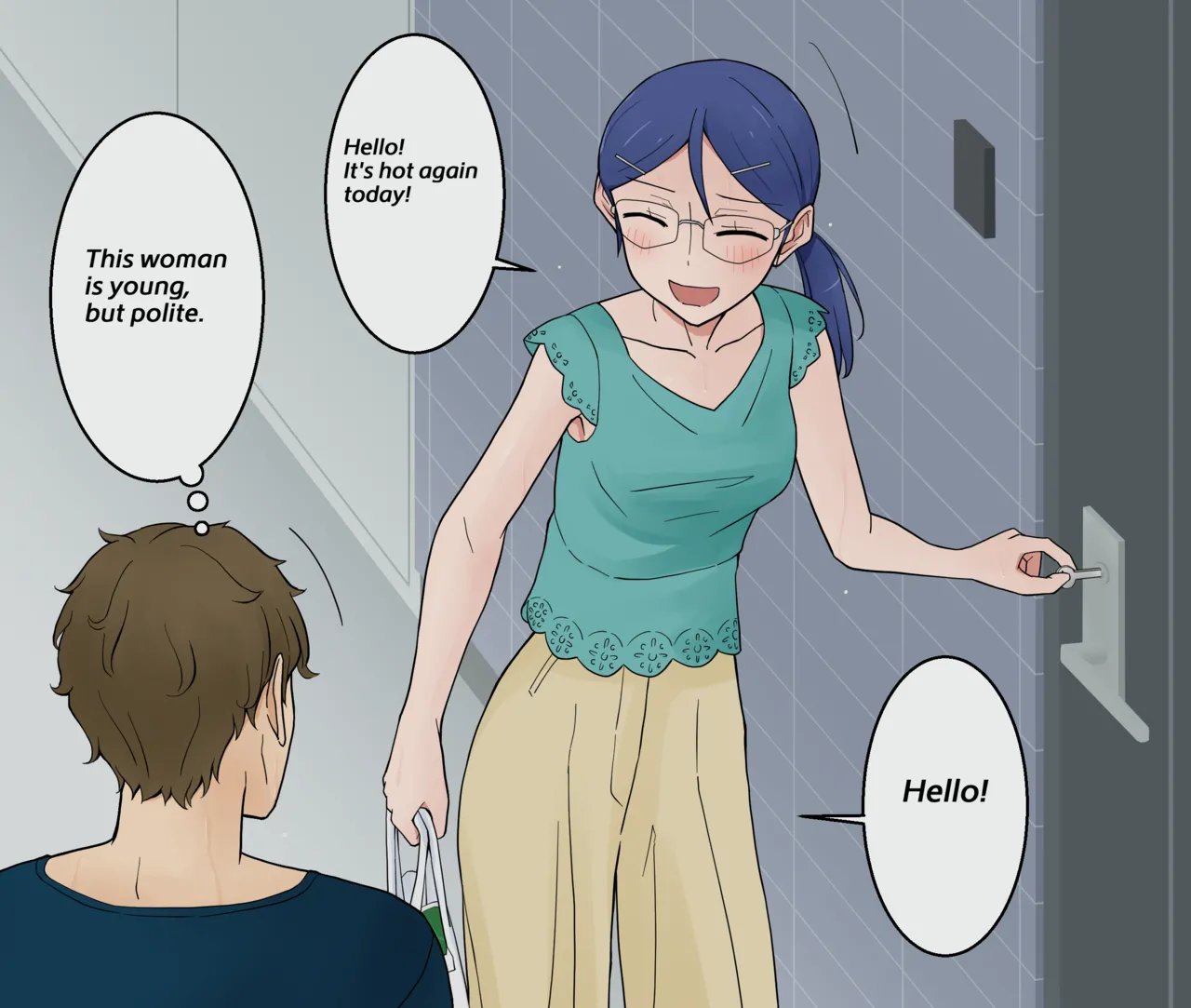 [Nihon Dandy (Matsuno Susumu) The polite woman with glasses next door [English, Japanese] изображение № 1