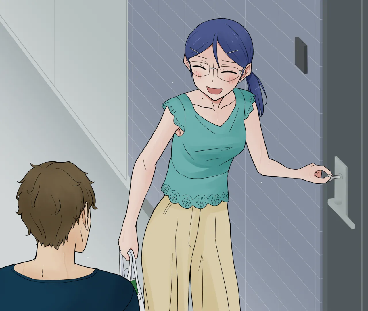 [Nihon Dandy (Matsuno Susumu) The polite woman with glasses next door [English, Japanese] изображение № 4