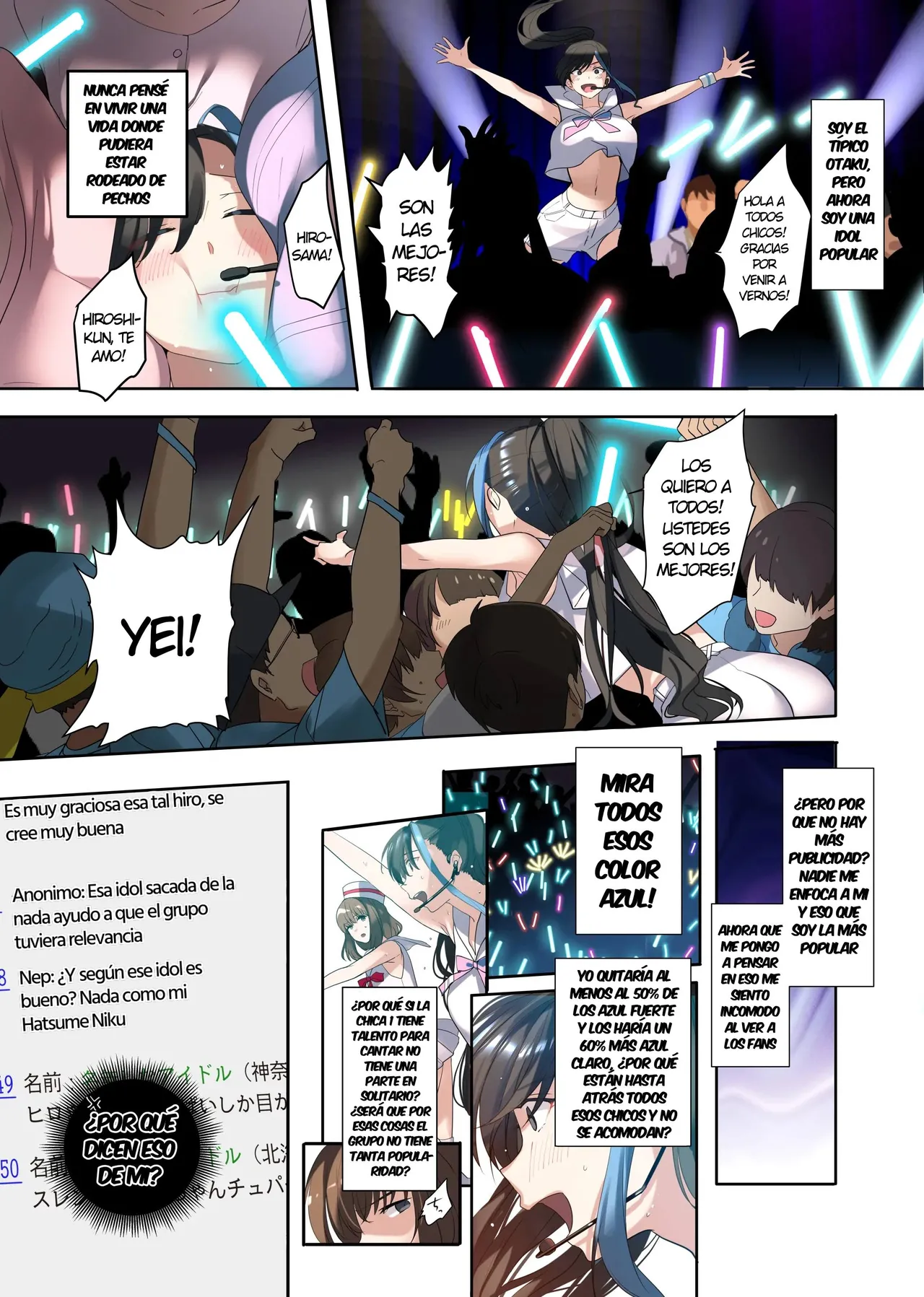 [ROUTE1 (Taira Tsukune)] Oshi-sama to Irekawatta Genkai Otaku-kun [Spanish] [Delnero] [Digital] image number 19