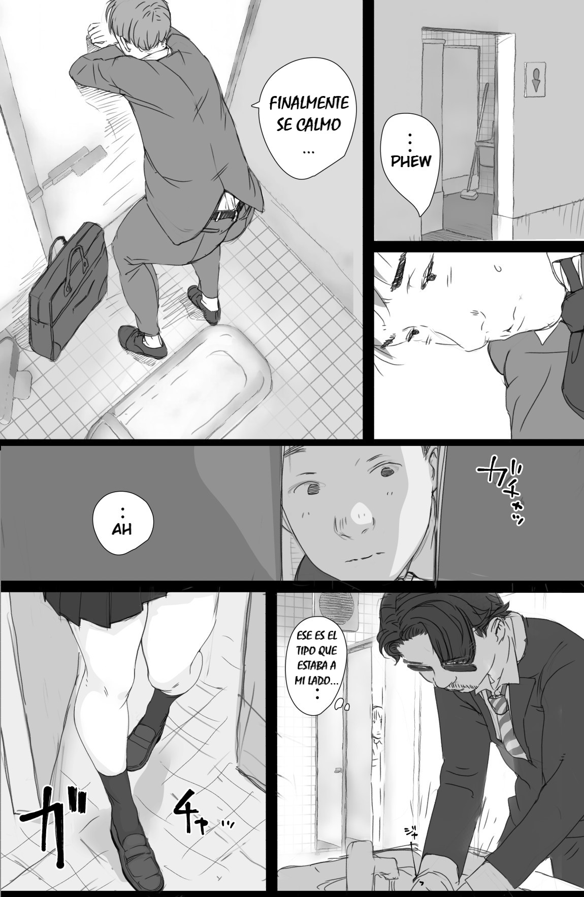 [Komatsuna Salad (Hazuki Ten)] Tsuukin Densha de Oppai o Mise ni Kuru Musume ga Ite Komattemasu｜Estoy teniendo problemas con la chica que me enseña sus pechos en el tren de camino al trabajo cada vez que estamos cerca [Spanish] [Imperio Scan] numero di immagine  5