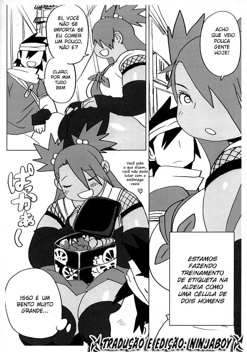 [UNKNOWN MEAT (Kojima Video)] Akimichi Chocho Tadaima Kunoichi Shugyochu (Boruto) [Portuguese-BR] numero di immagine  3