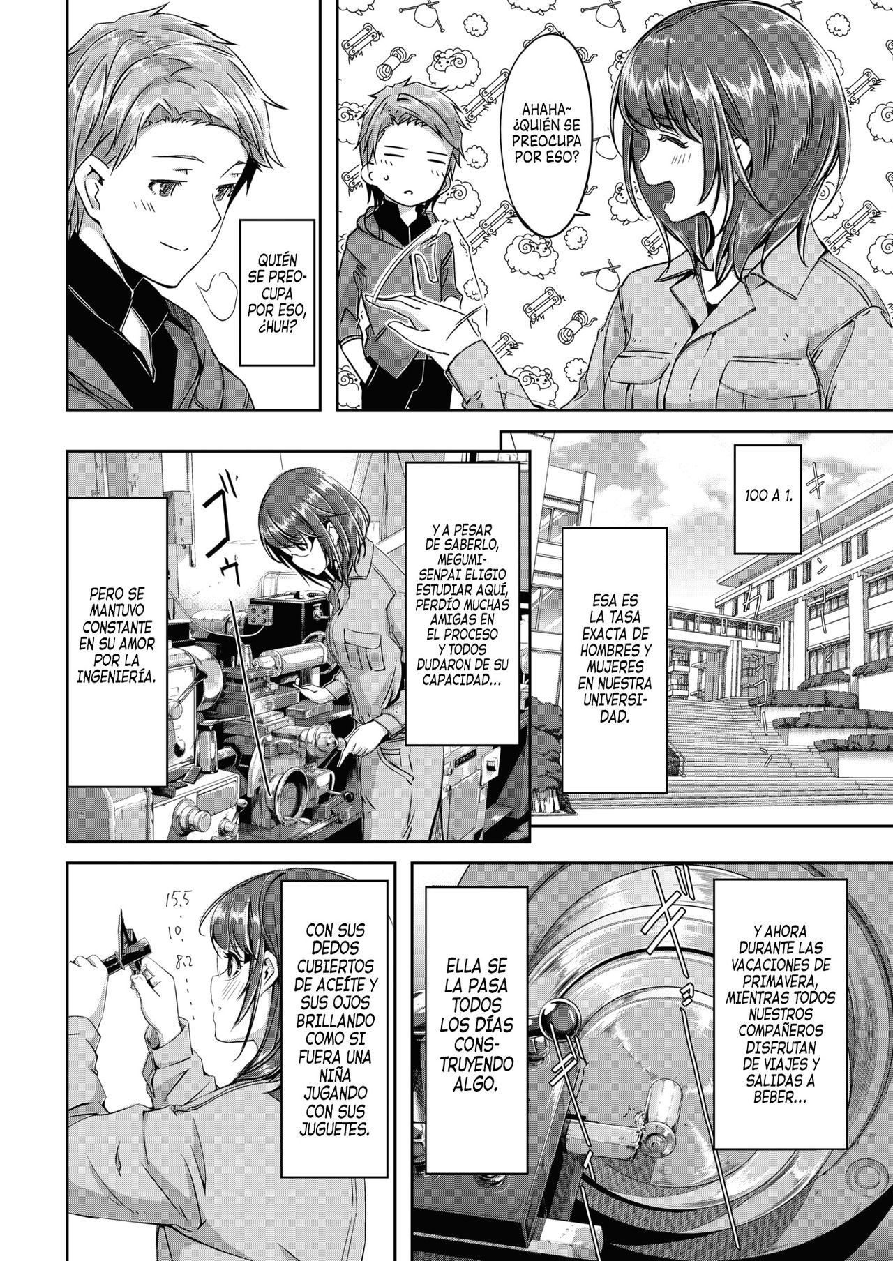 [Gustav] Kougaku Otome wa Oil no Kaori | El aroma a aceite de una chica ingeniera (COMIC HOTMILK 2017-04) [Spanish] [Centurion Scans] [Digital] 2eme image