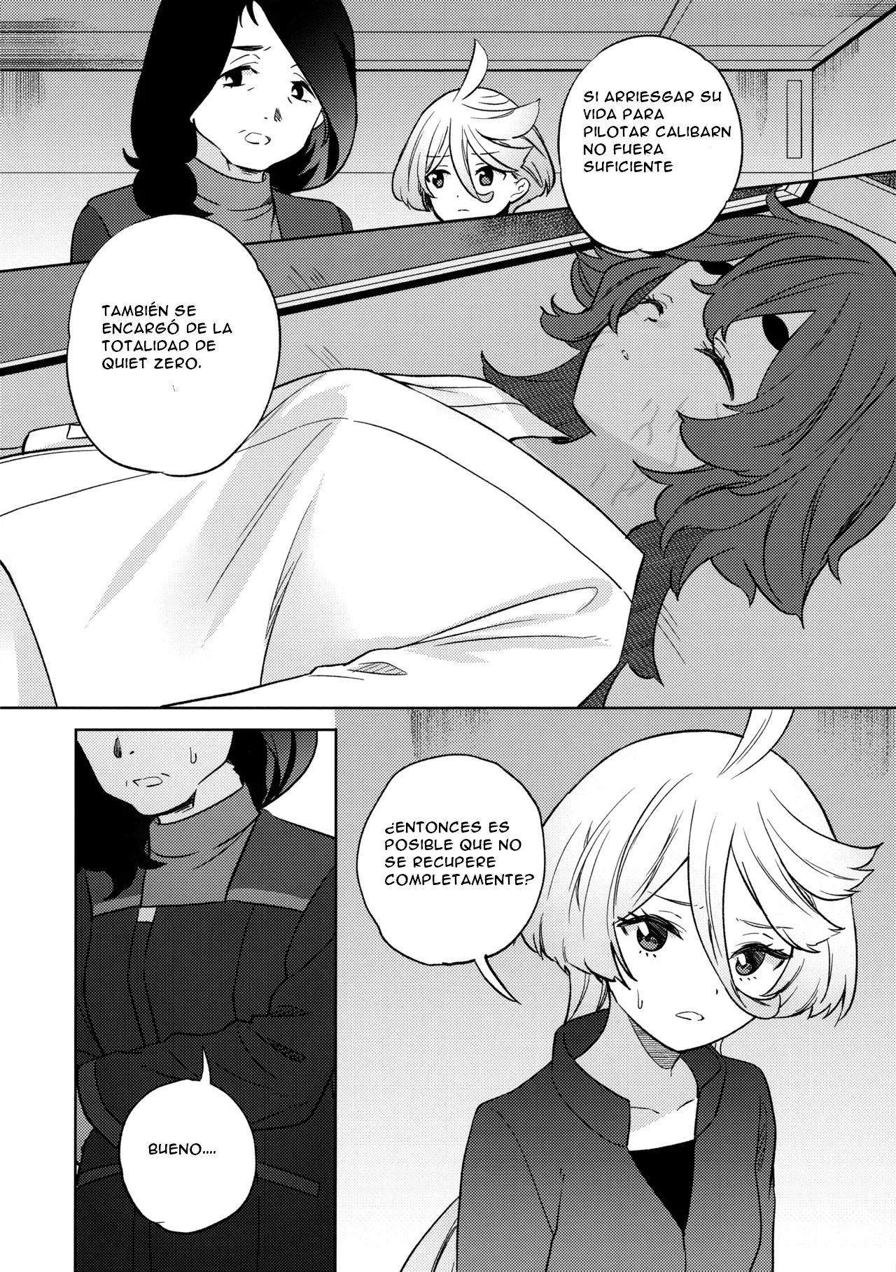(C102) [Gutsutoma (Tachi)] Kienai Ato, Egao No Riyuu, Onaka Ga Suite. (Mobile Suit Gundam: The Witch from Mercury) [Spanish] [CristoferDeLosAndes] 图片编号 9