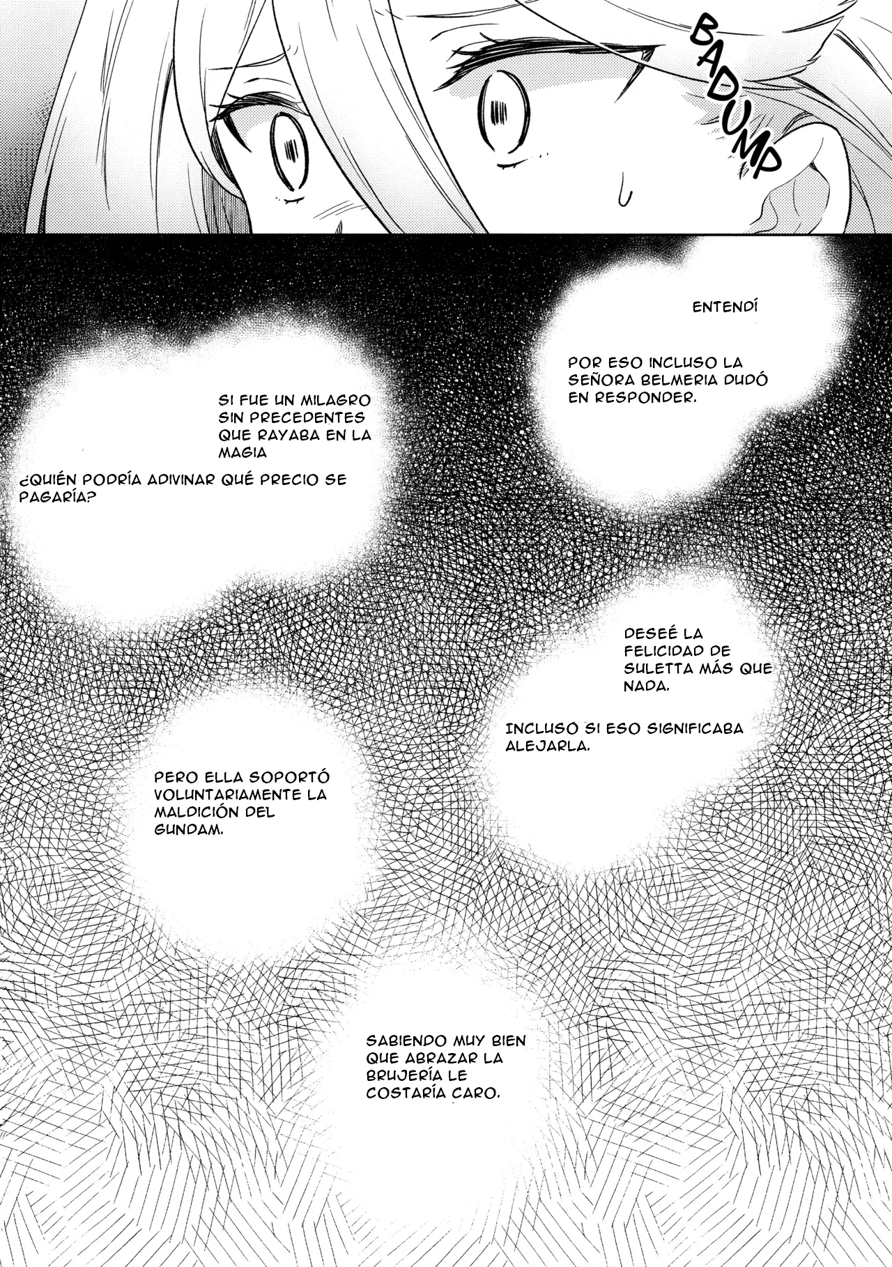 (C102) [Gutsutoma (Tachi)] Kienai Ato, Egao No Riyuu, Onaka Ga Suite. (Mobile Suit Gundam: The Witch from Mercury) [Spanish] [CristoferDeLosAndes] 图片编号 10