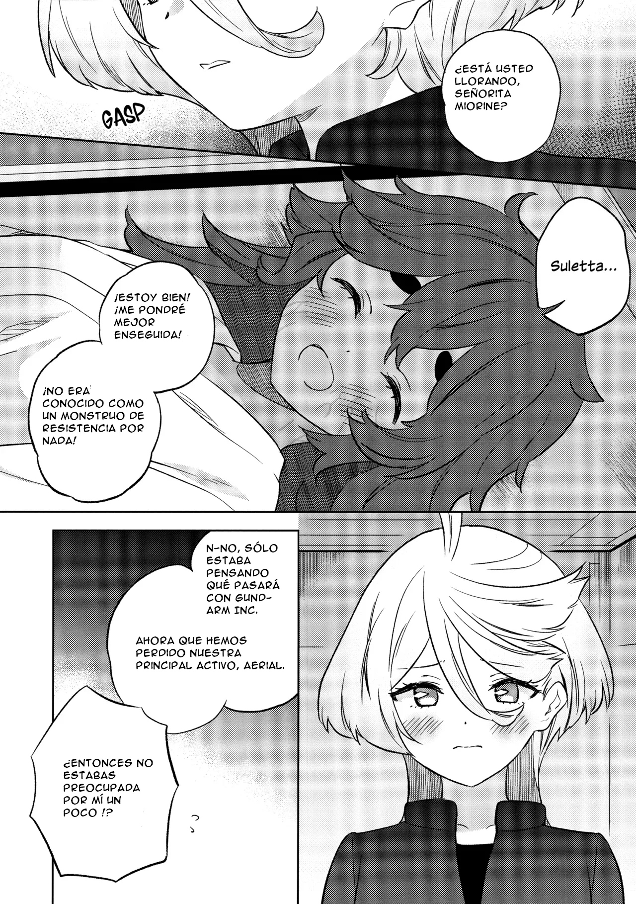 (C102) [Gutsutoma (Tachi)] Kienai Ato, Egao No Riyuu, Onaka Ga Suite. (Mobile Suit Gundam: The Witch from Mercury) [Spanish] [CristoferDeLosAndes] 图片编号 11