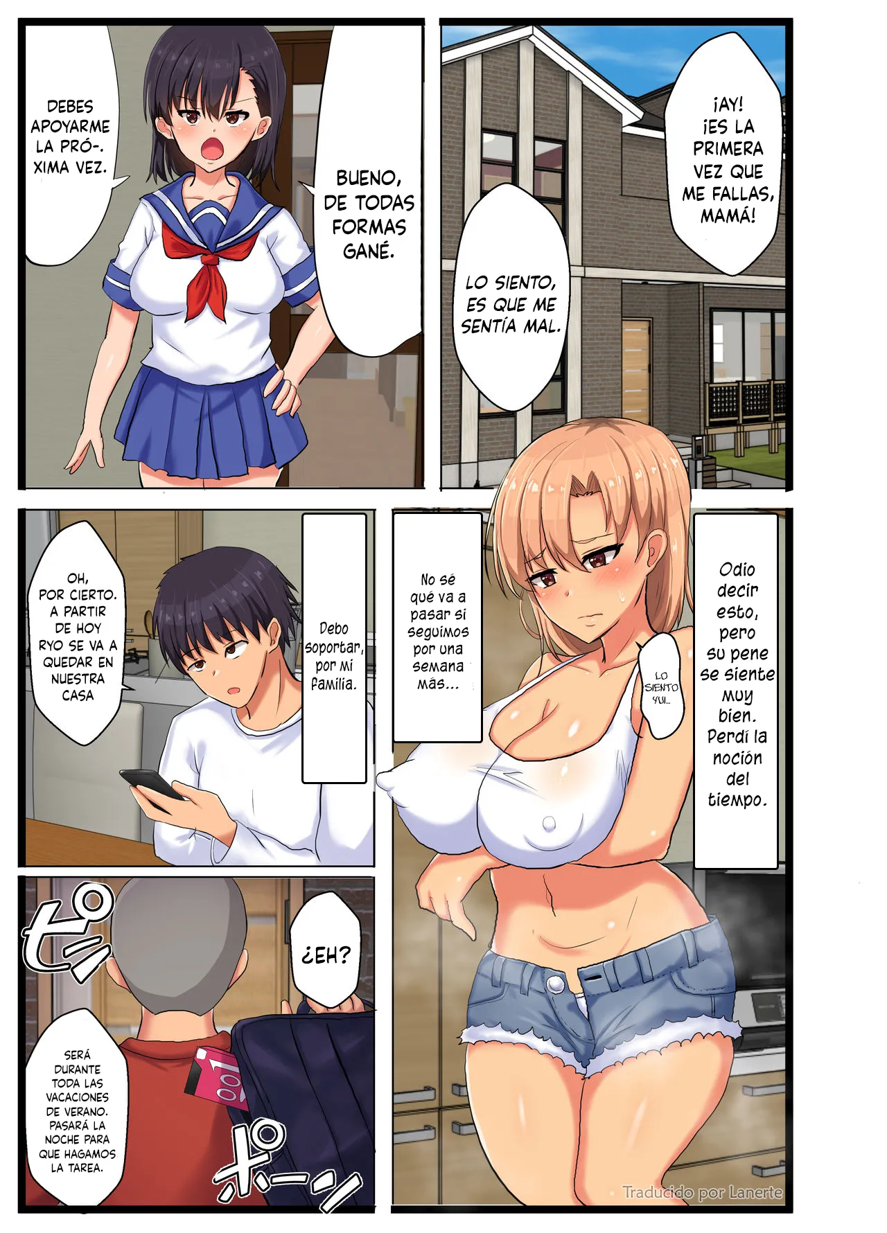 [tarobaumu] ~NTR Kazoku~ Kazoku Omoi no Tsuyoki na Moto Yanmama ga Musuko no Tomodachi no SeFri Benki ni Ochiru made [Spanish] [Lanerte] изображение № 37