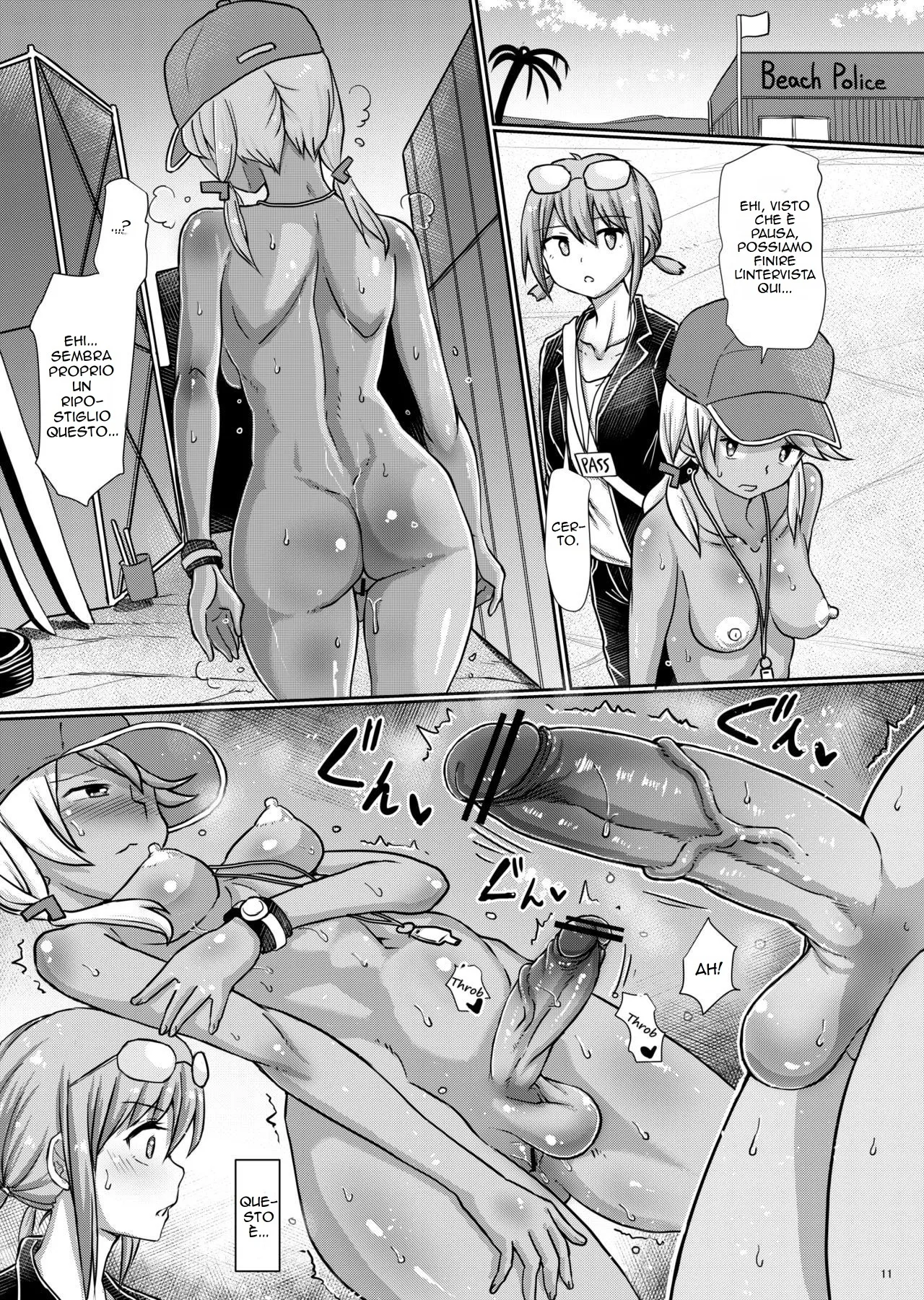 [Aoba Q Madou (Futaba Yodomu)] Futanari Beach Police no Oshigoto | Spiaggia Futanari [Italian] [Digital] 图片编号 11