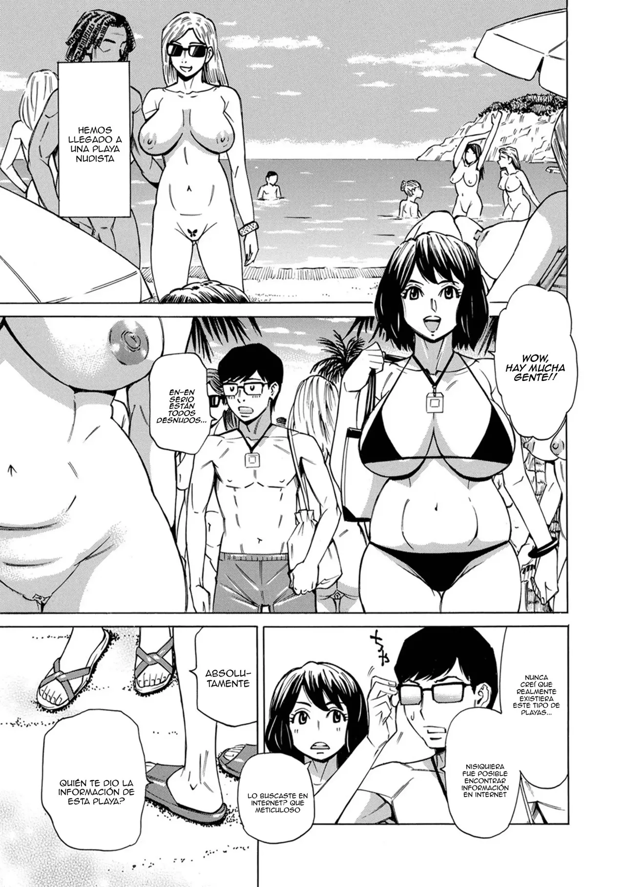 [Makibe Kataru] Hitozuma Nudist Beach Nessa no Utage｜Una Esposa, una Playa Nudista y una Fiesta de Arena Caliente (Web Haishin Gekkan Tonari no Kininaru Oku-san Vol. 098) [Spanish] [Anything] 图片编号 3